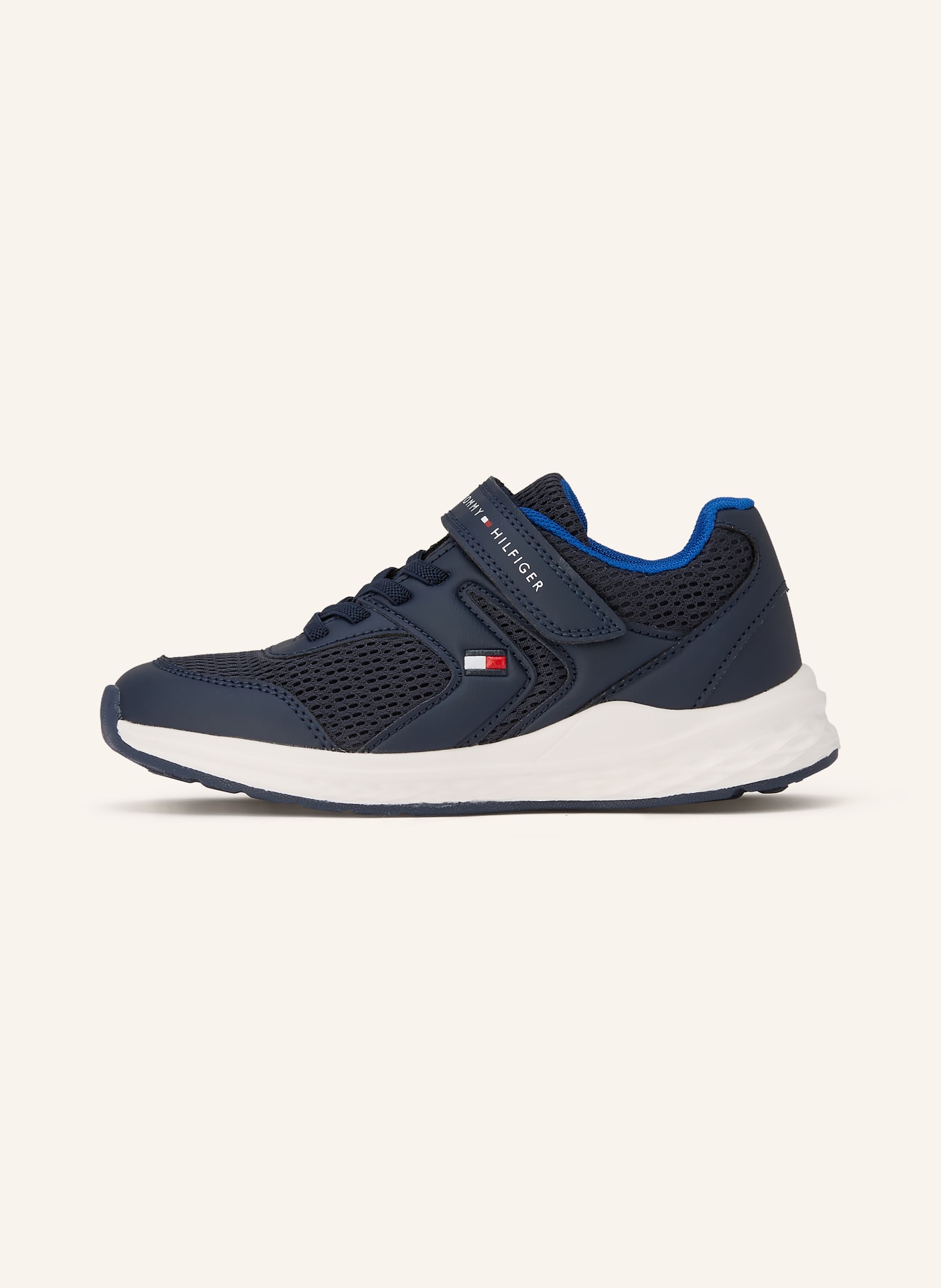 TOMMY HILFIGER Sneaker: DUNKELBLAU / WEISS