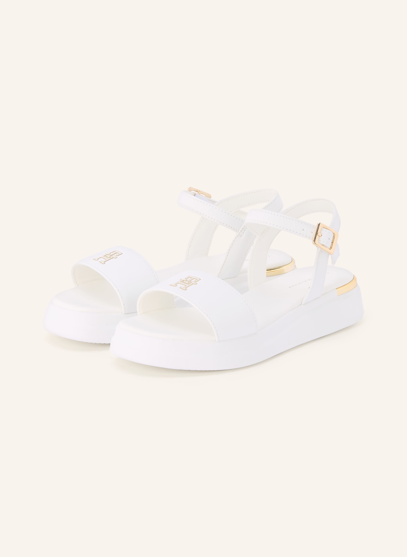 TOMMY HILFIGER sandales: BLANC