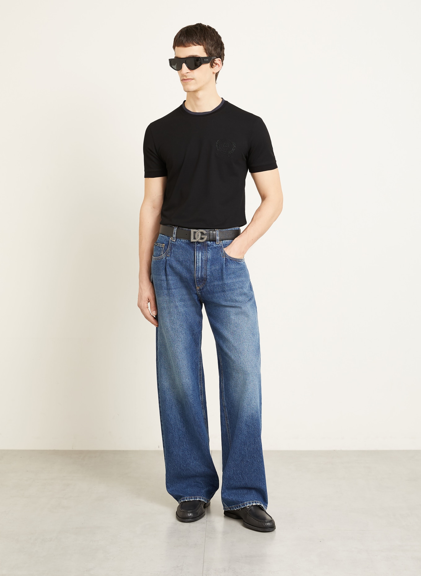 DOLCE & GABBANA T-Shirt aus Piqué: SCHWARZ