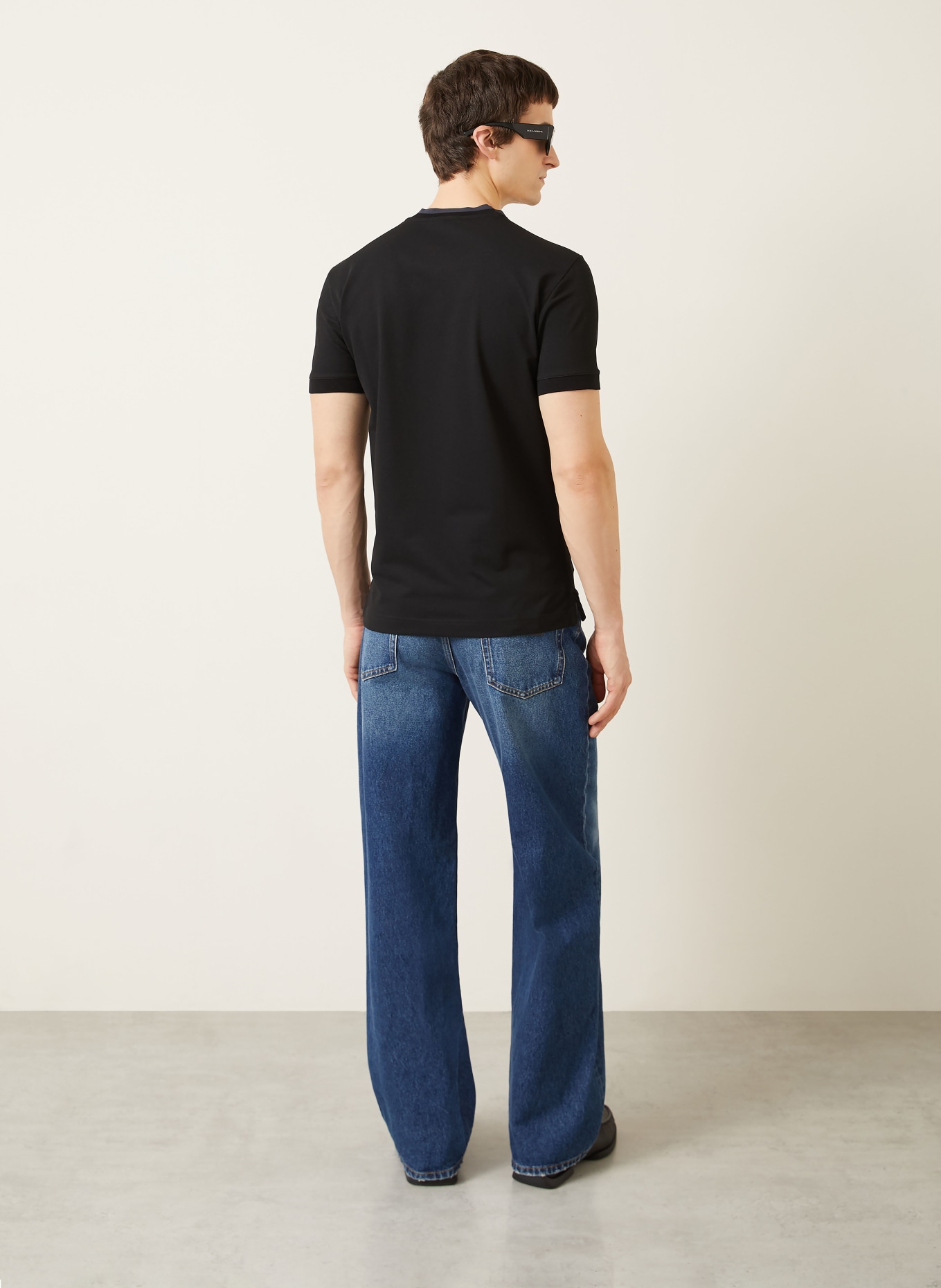 DOLCE & GABBANA T-Shirt aus Piqué: SCHWARZ