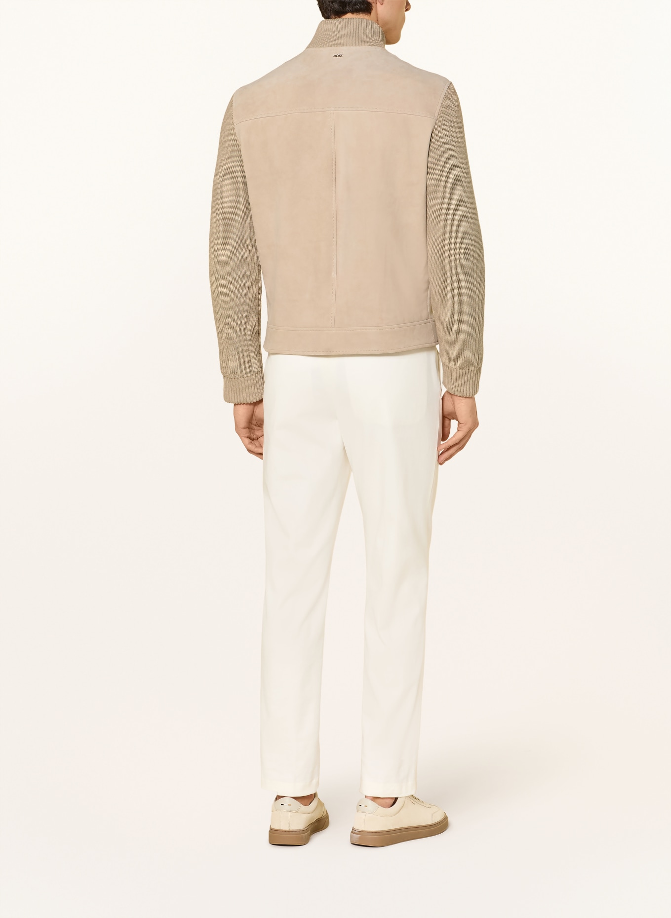 BOSS Lederjacke MAVEN: BEIGE