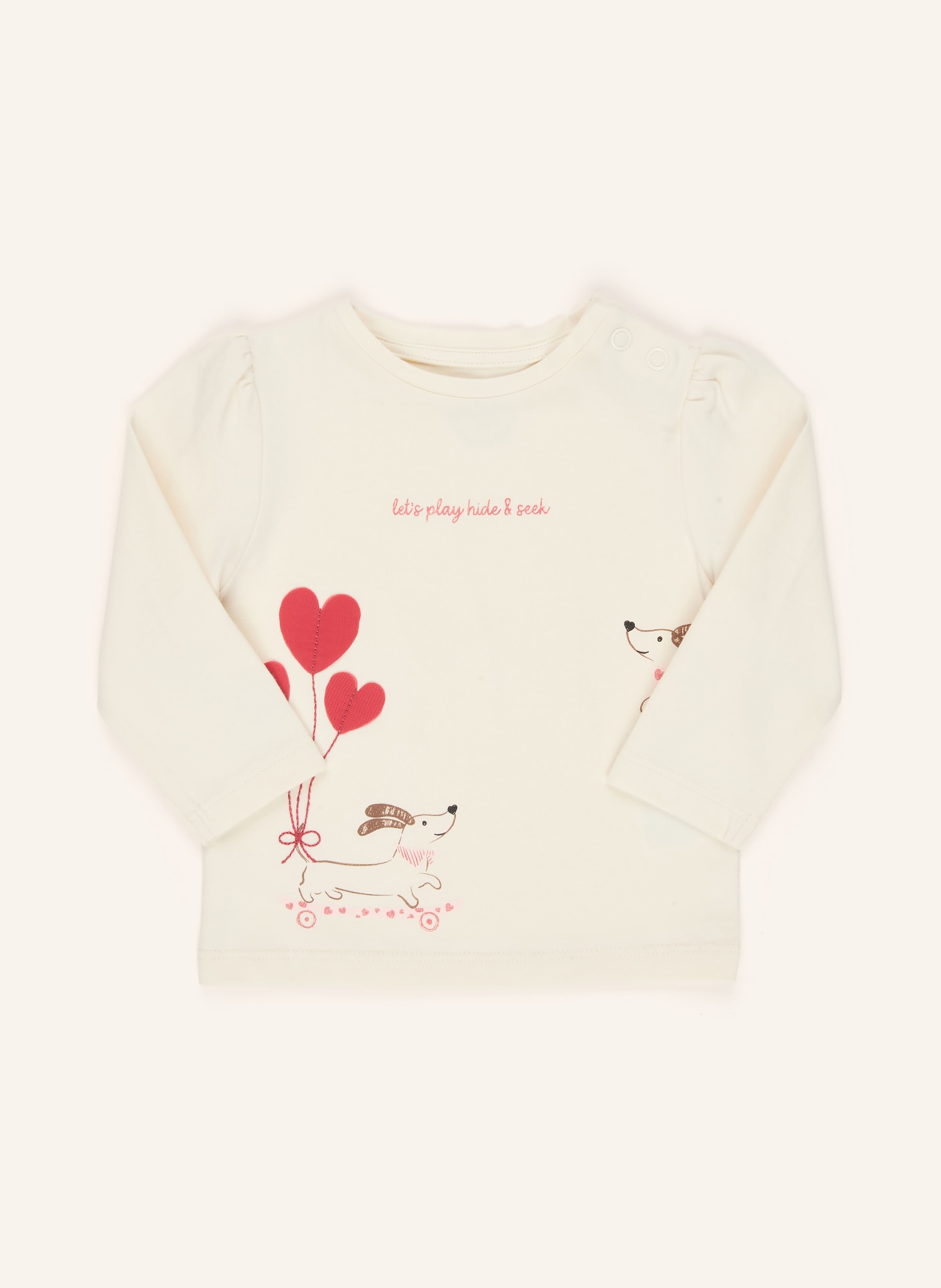 s.Oliver RED Longsleeve: BEIGE / HELLROSA / ROT