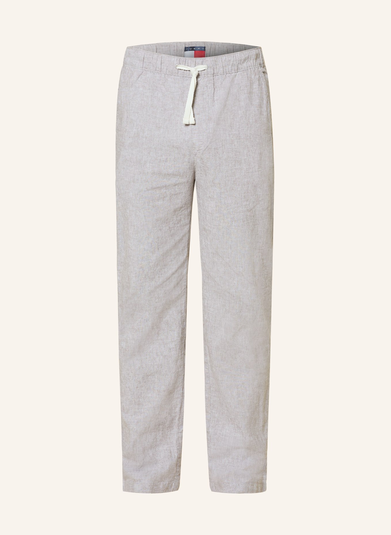 TOMMY JEANS SONNY straight-fit chino with linen: TAUPE