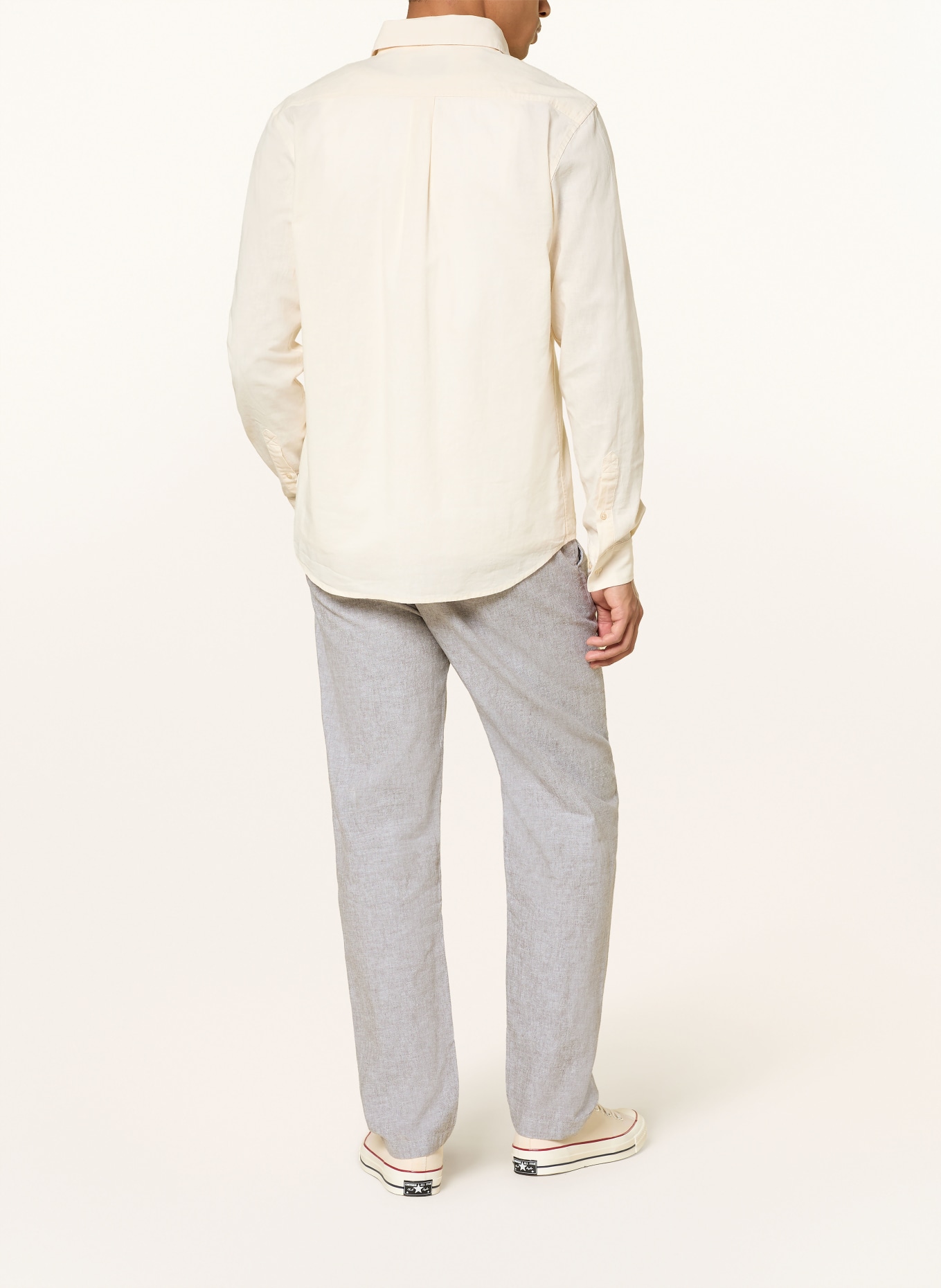 TOMMY JEANS SONNY straight-fit chino with linen: TAUPE