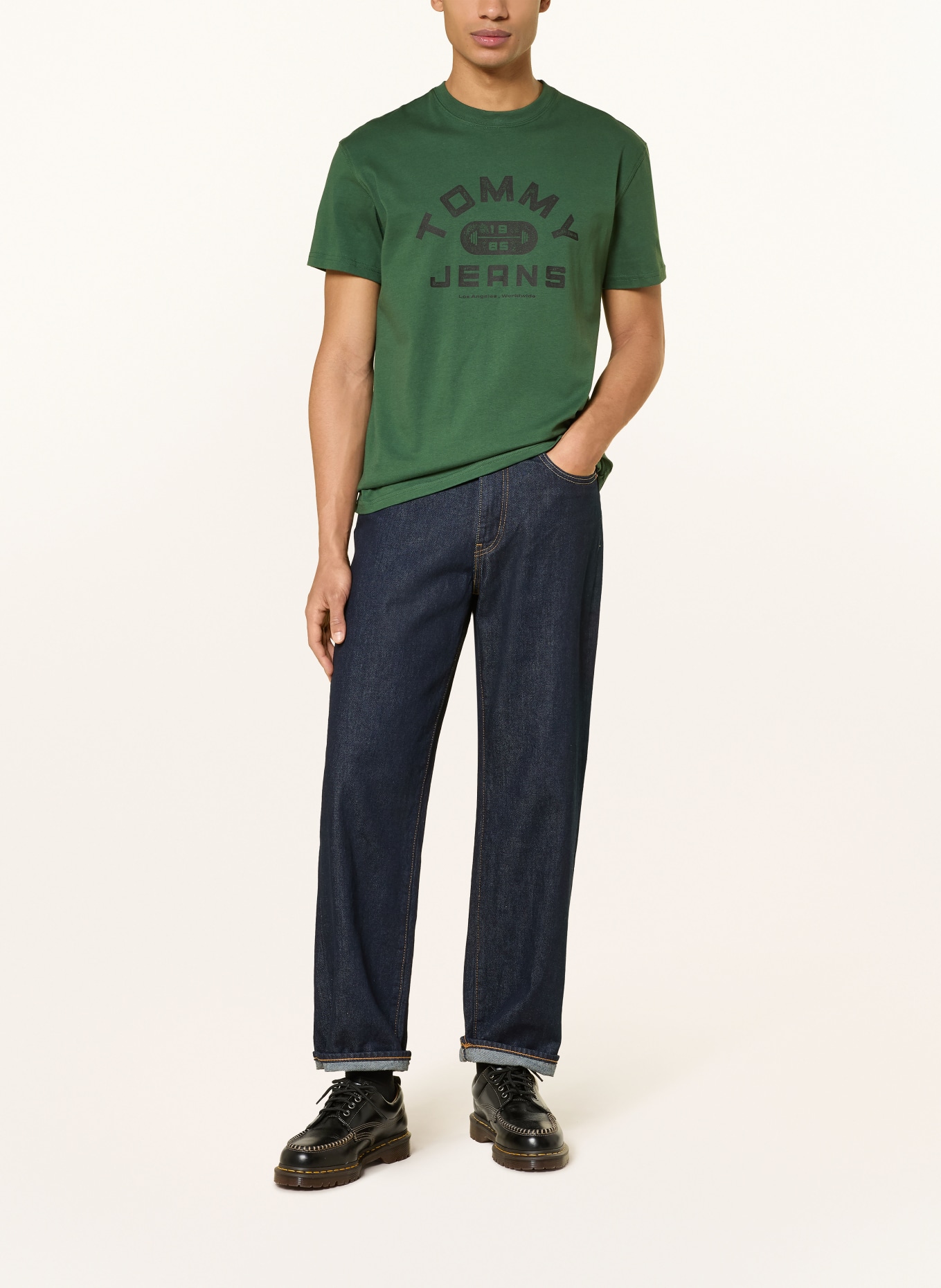 TOMMY JEANS T-Shirt: DUNKELGRÜN