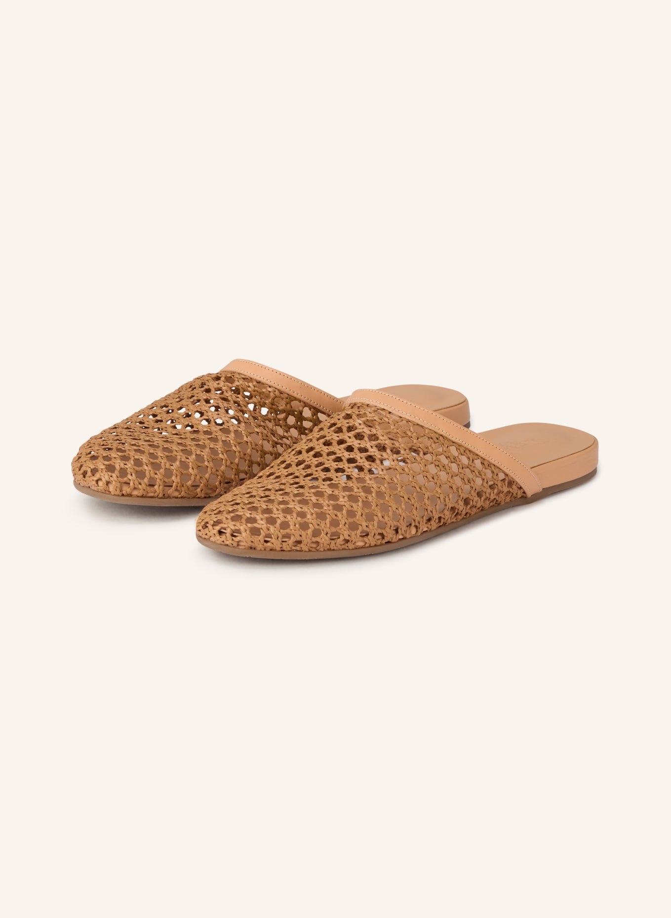 ANCIENT GREEK SANDALS Mules THE SLIPPER: COGNAC