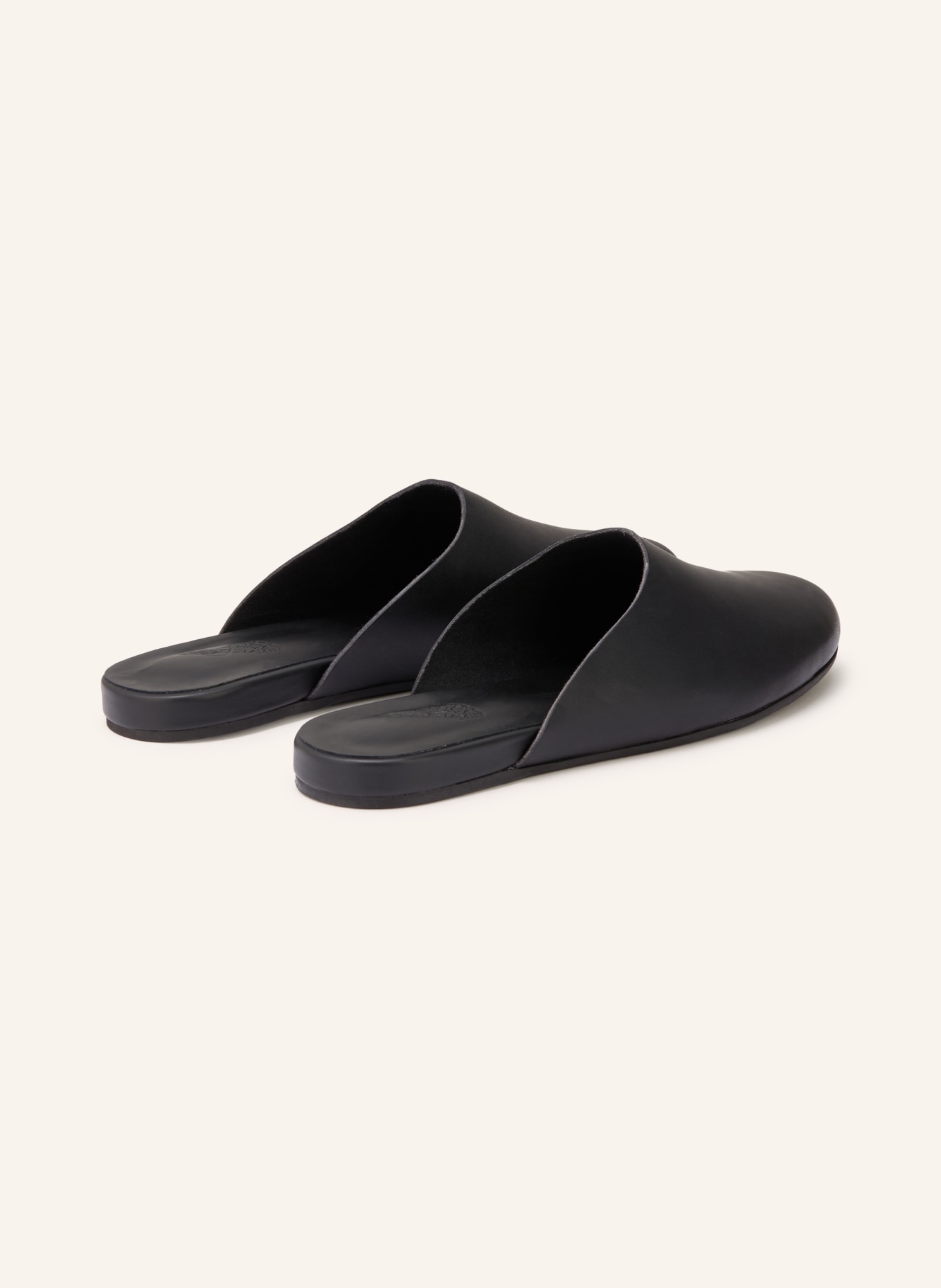 ANCIENT GREEK SANDALS Mules THE SLIPPER: SCHWARZ