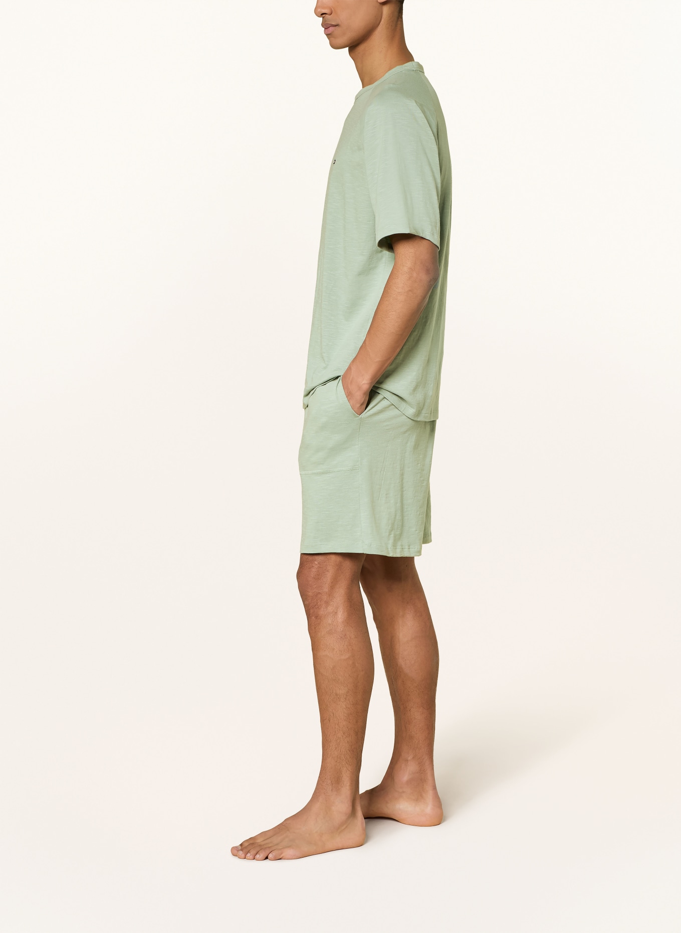 TOMMY HILFIGER sleep shorts: LIGHT GREEN