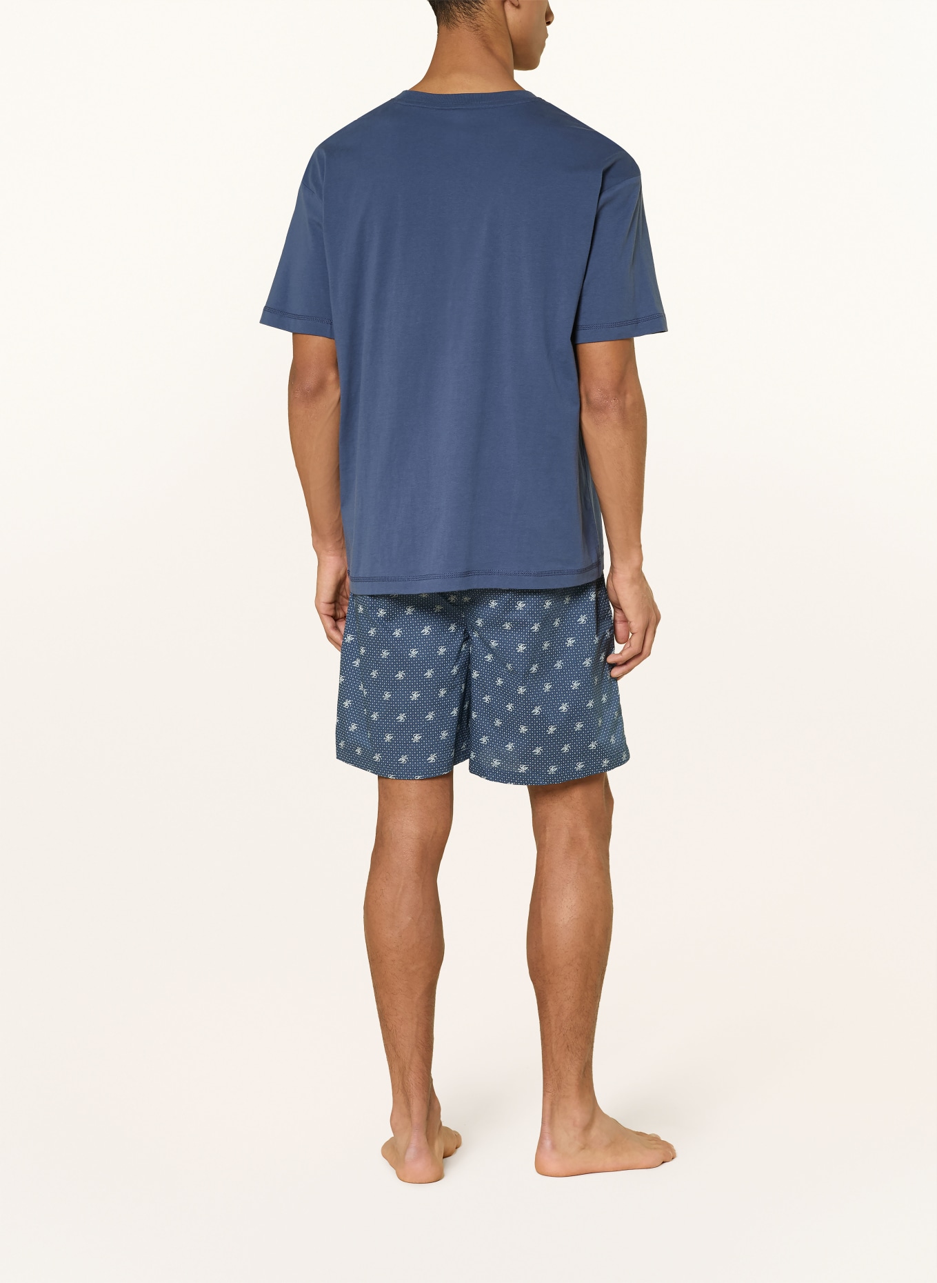 TOMMY HILFIGER Shorty pajamas: BLUE GRAY / WHITE