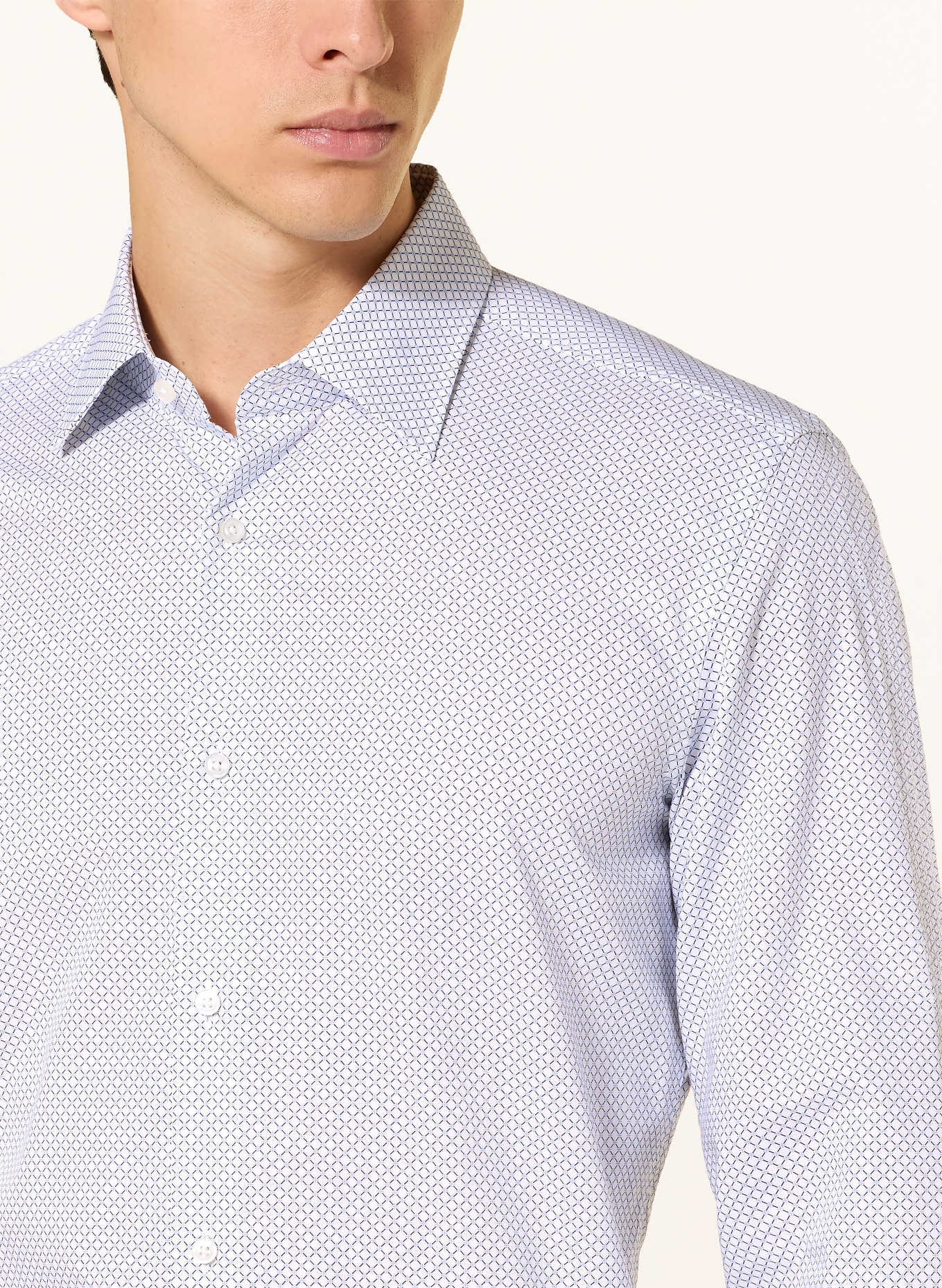 BOSS Hemd HANK Slim Fit: BLAUGRAU