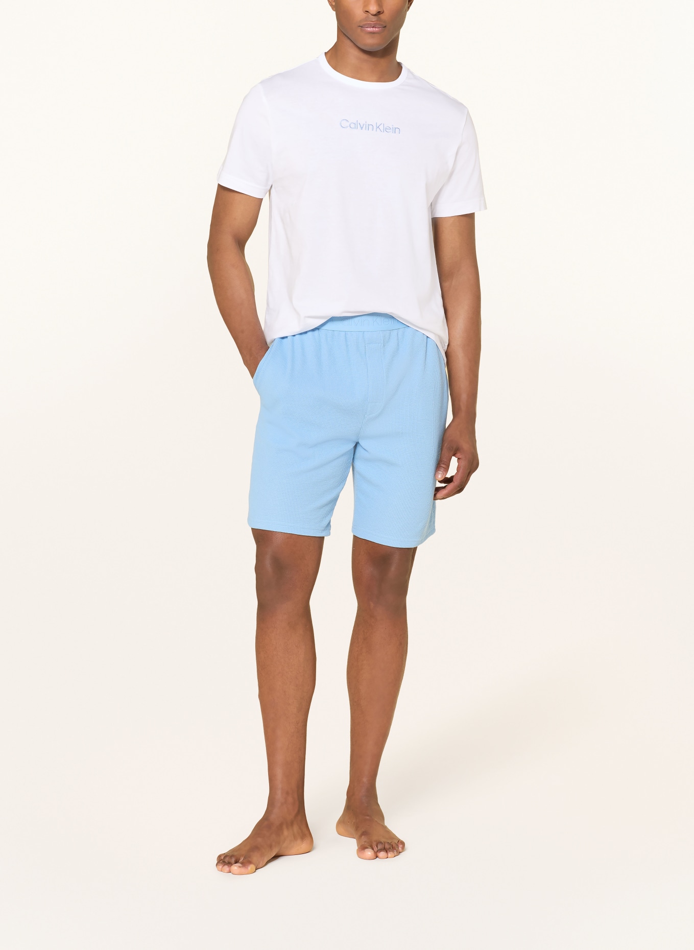 Calvin Klein sleep shorts: LIGHT BLUE