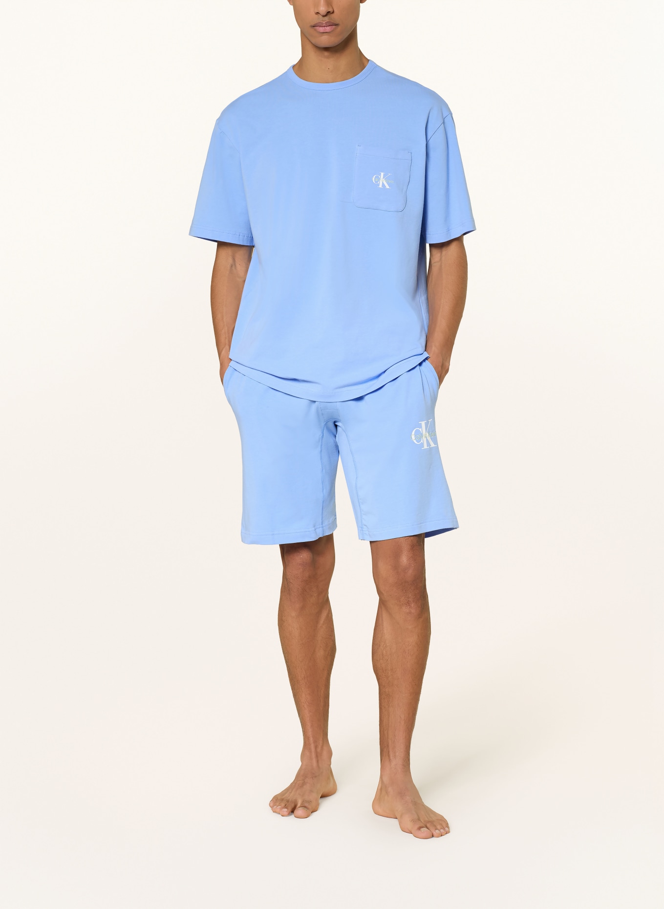 Calvin Klein Schlafshorts MONOGRAM: HELLBLAU