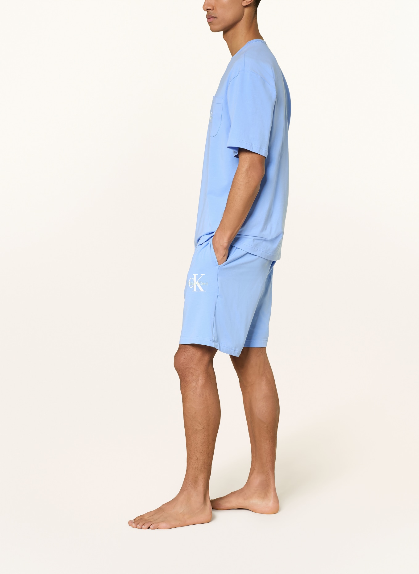 Calvin Klein Schlafshorts MONOGRAM: HELLBLAU