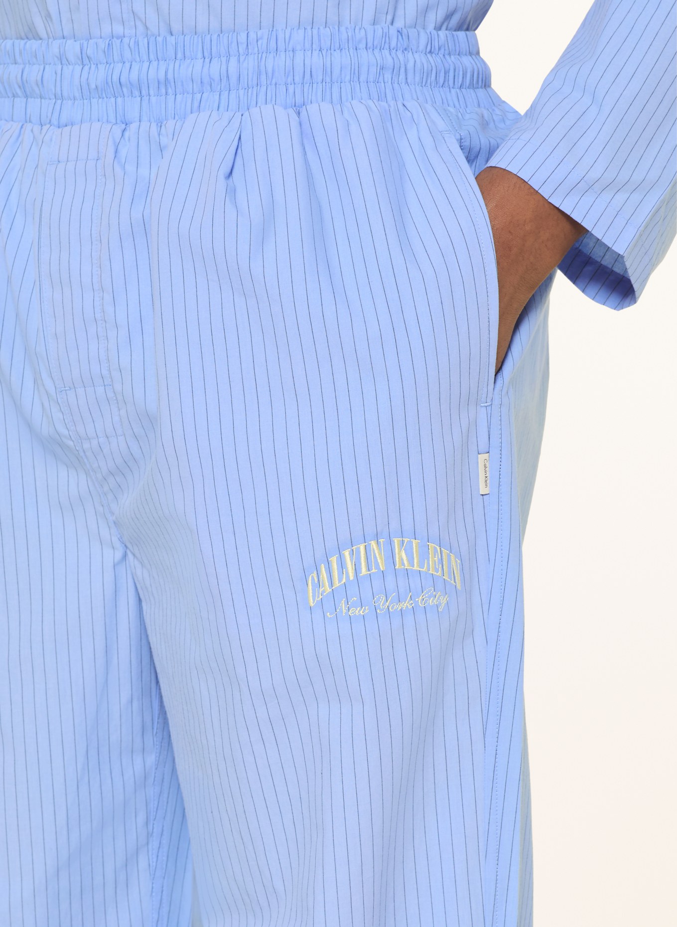 Calvin Klein COTTON CREST pajamas: LIGHT BLUE / BLACK