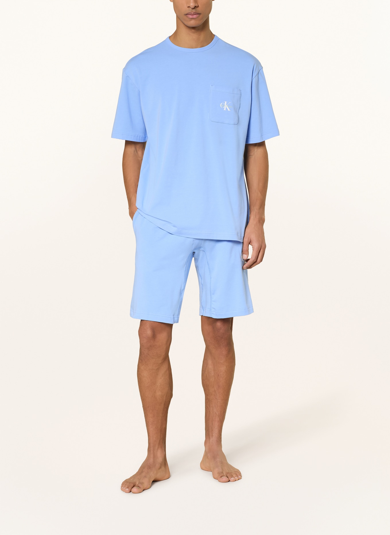 Calvin Klein Schlafshirt MONOGRAM: HELLBLAU