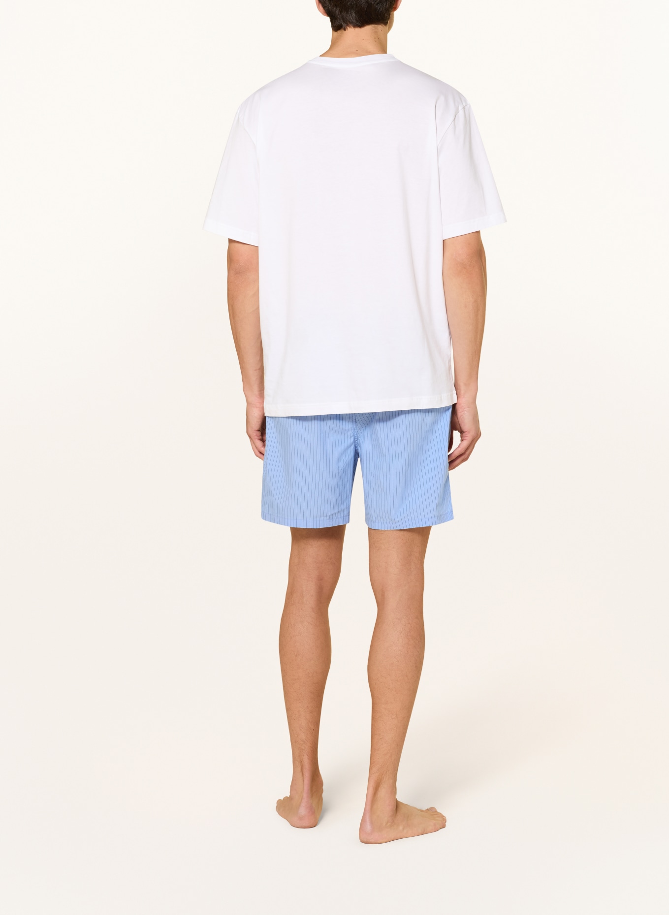 Calvin Klein Pyjama shorty: BLANC / BLEU CLAIR