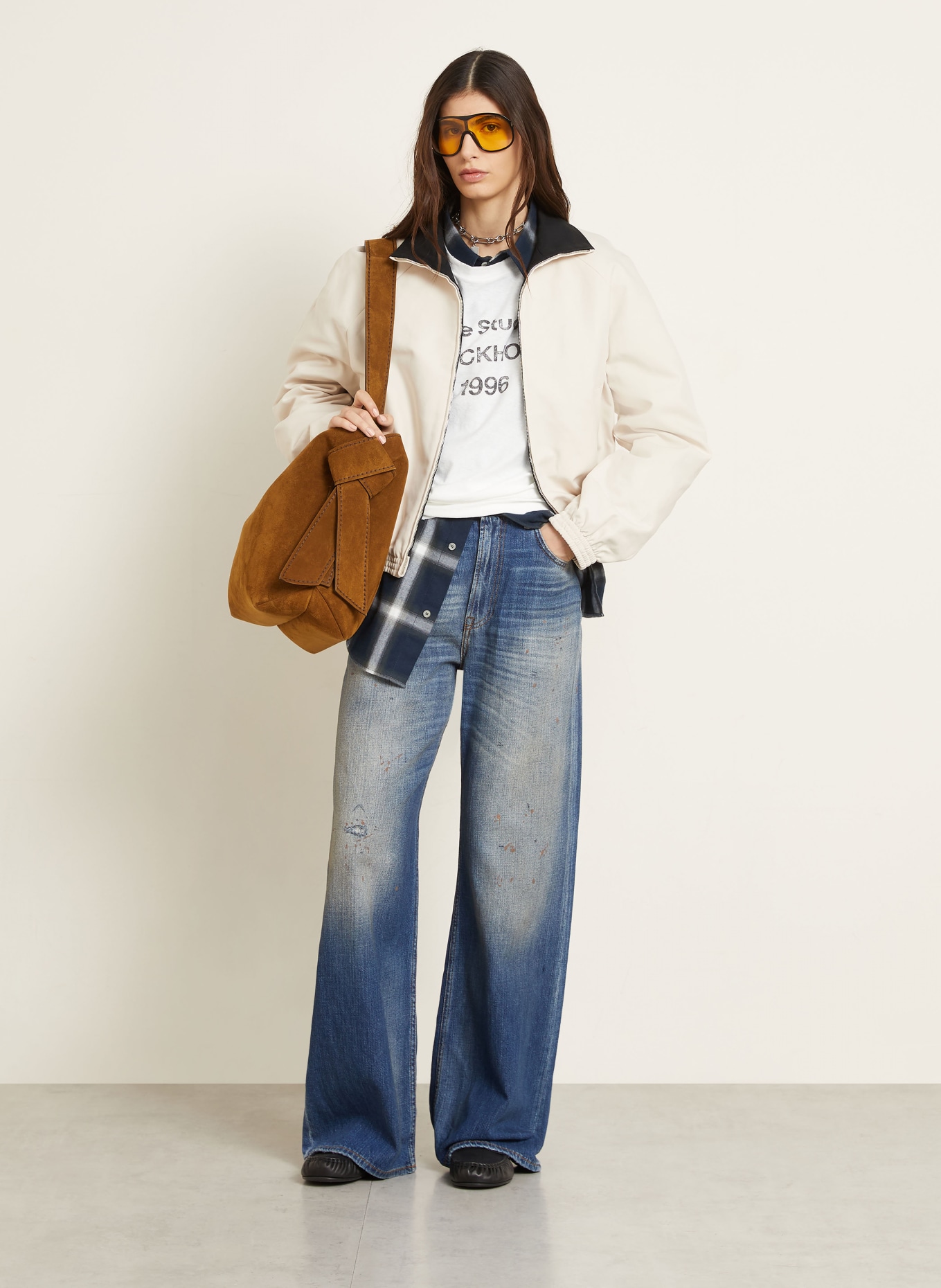 Acne Studios Džíny se širokými nohavicemi: 863 MID BLUE