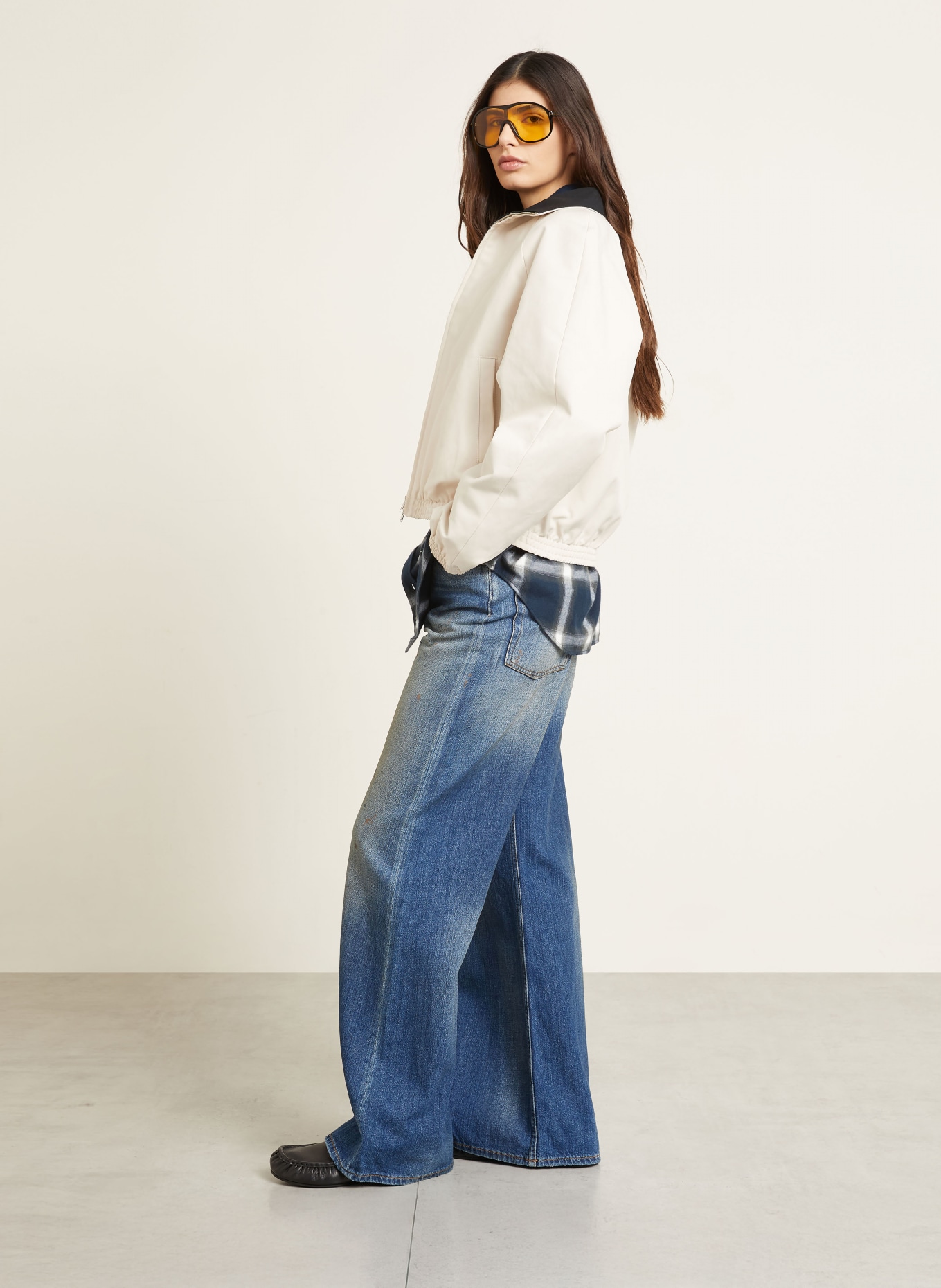 Acne Studios Džíny se širokými nohavicemi: 863 MID BLUE