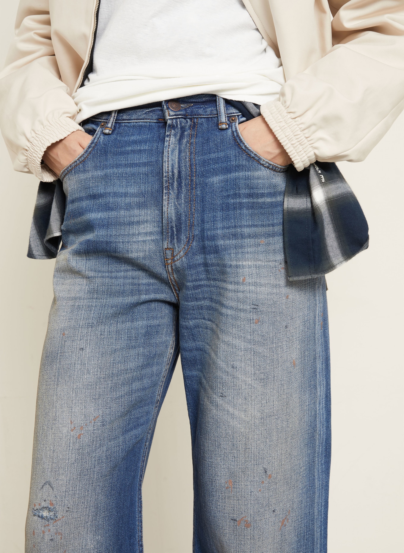 Acne Studios Džíny se širokými nohavicemi: 863 MID BLUE