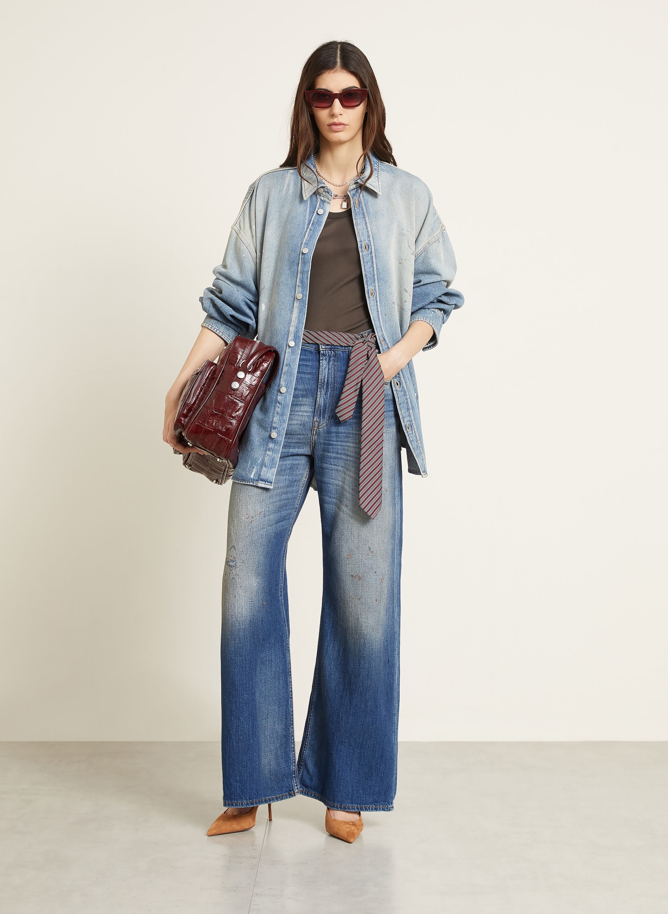 Acne Studios Top: DARK BROWN