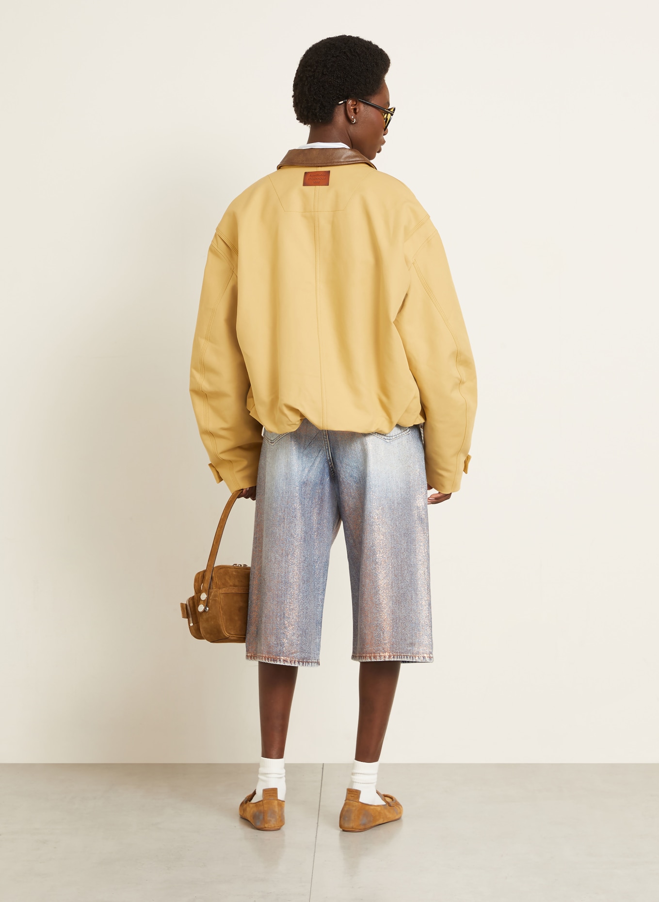 Acne Studios Jeansshorts: CP1 ROSE COPPER/LIGHT BLUE