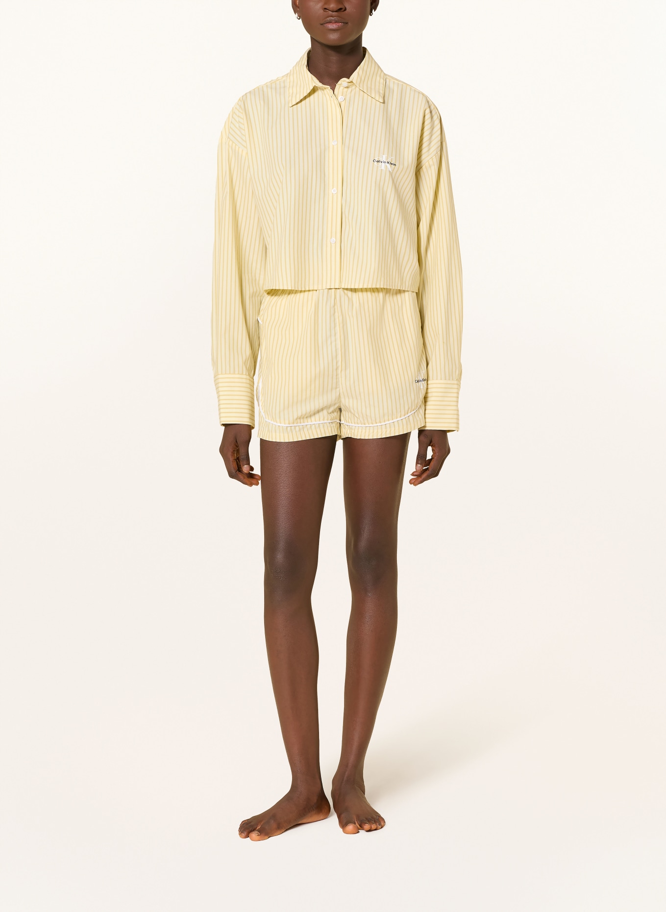 Calvin Klein chemise de nuit: VERT CLAIR / CRÈME