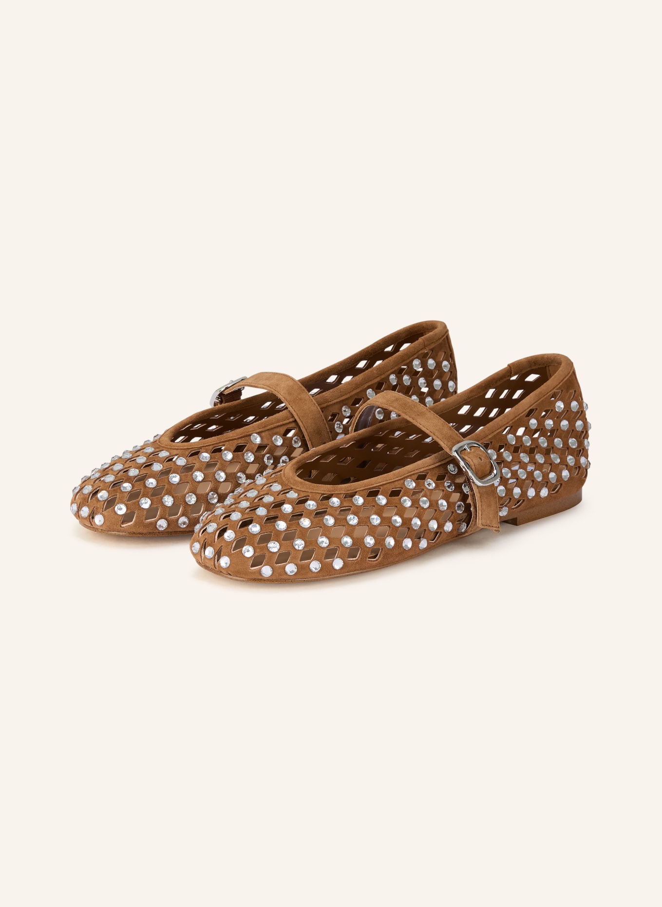 STEVE MADDEN Ballerines Mary Jane RERUN avec pierres précieuses: MARRON