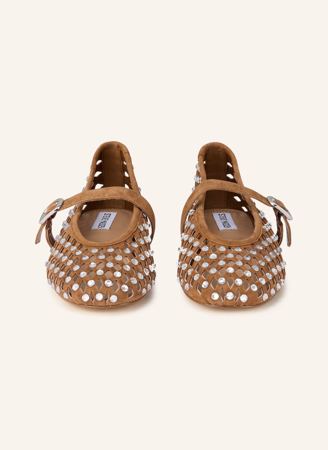 STEVE MADDEN Ballerines Mary Jane RERUN avec pierres précieuses: MARRON