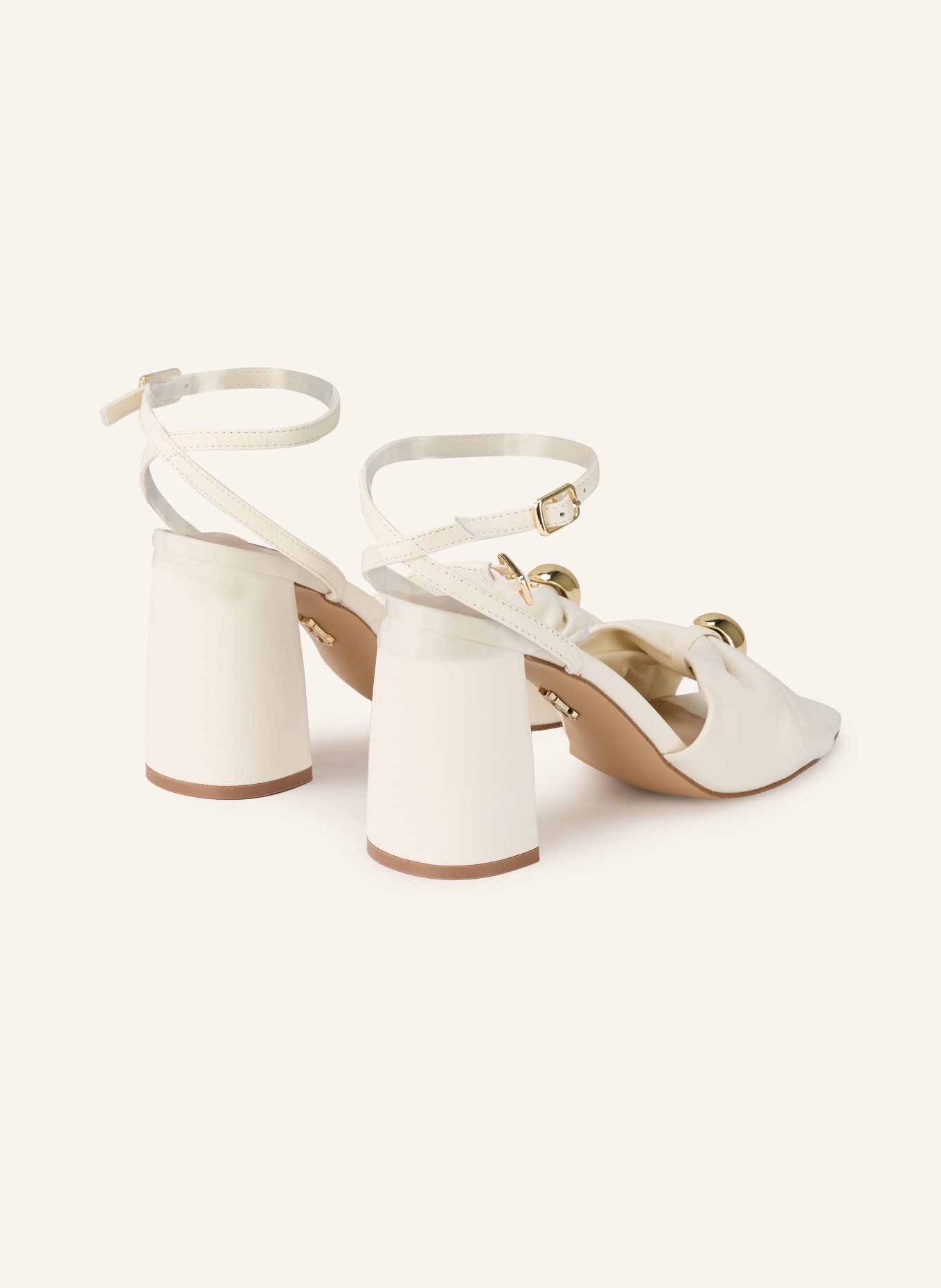 STEVE MADDEN MELADI sandals: CREAM / GOLD