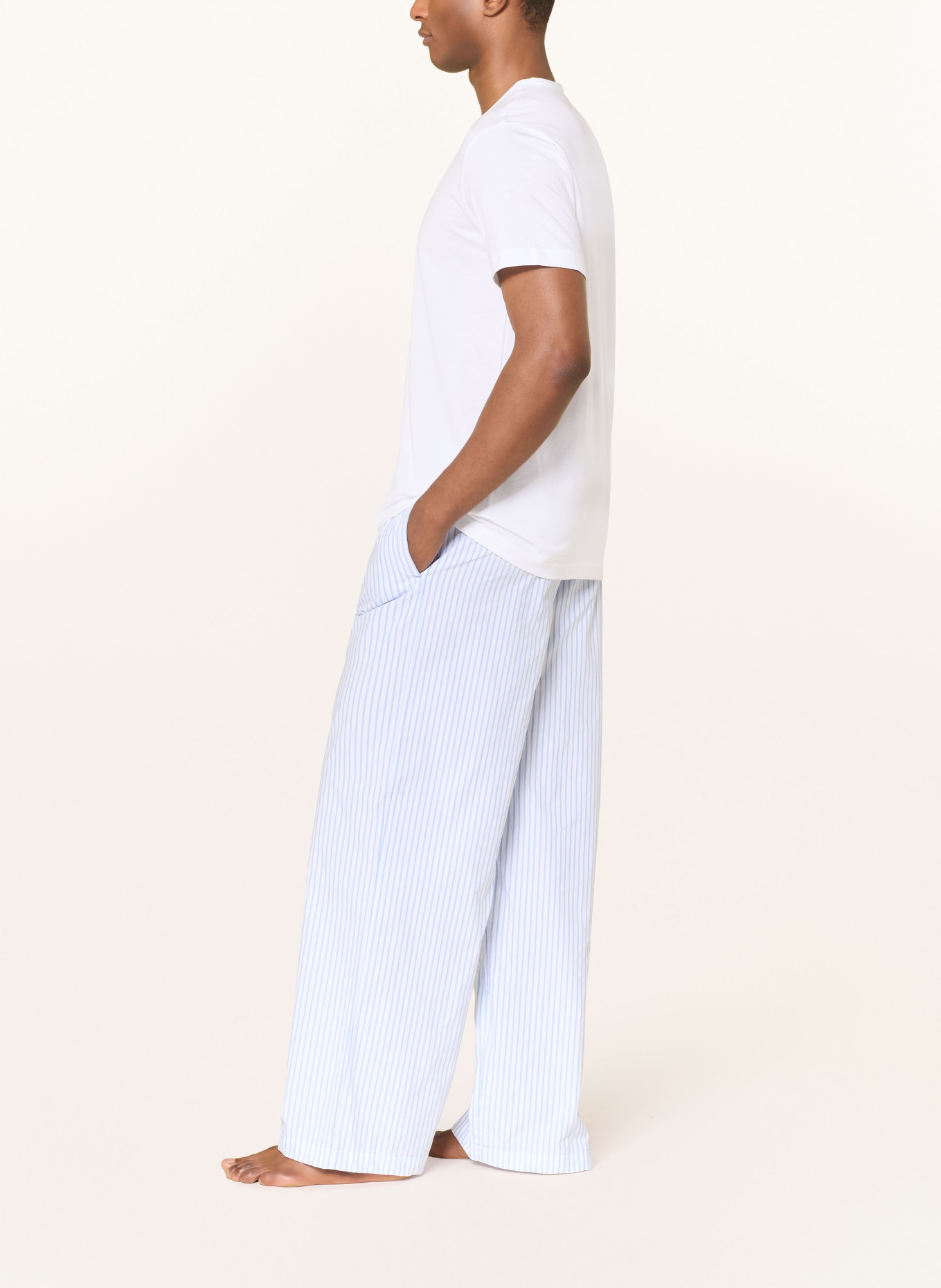 Calvin Klein pyžamové kalhoty: TMAVĚ MODRÁ / BÍLÁ