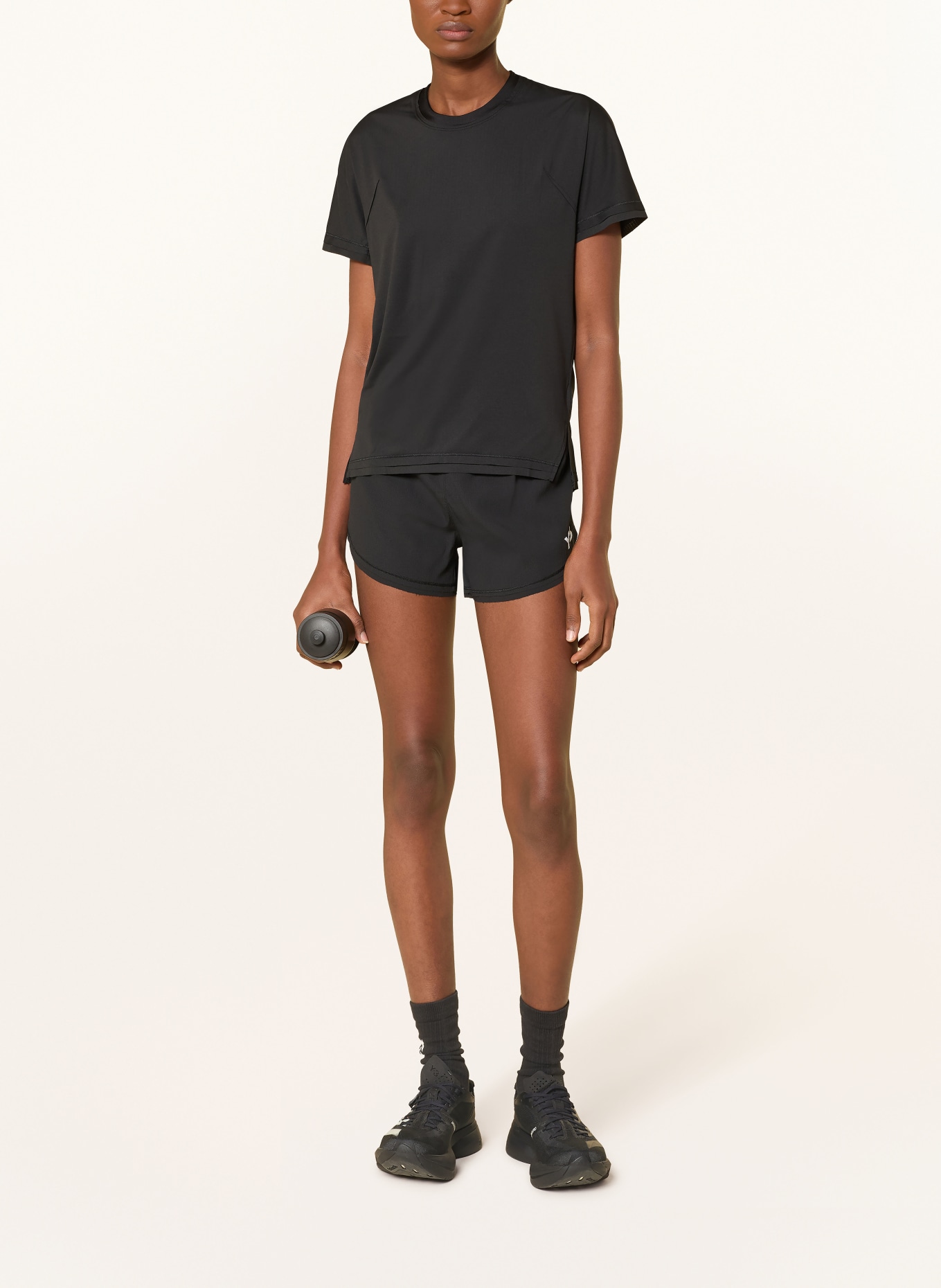 Y-3 running shirt: BLACK