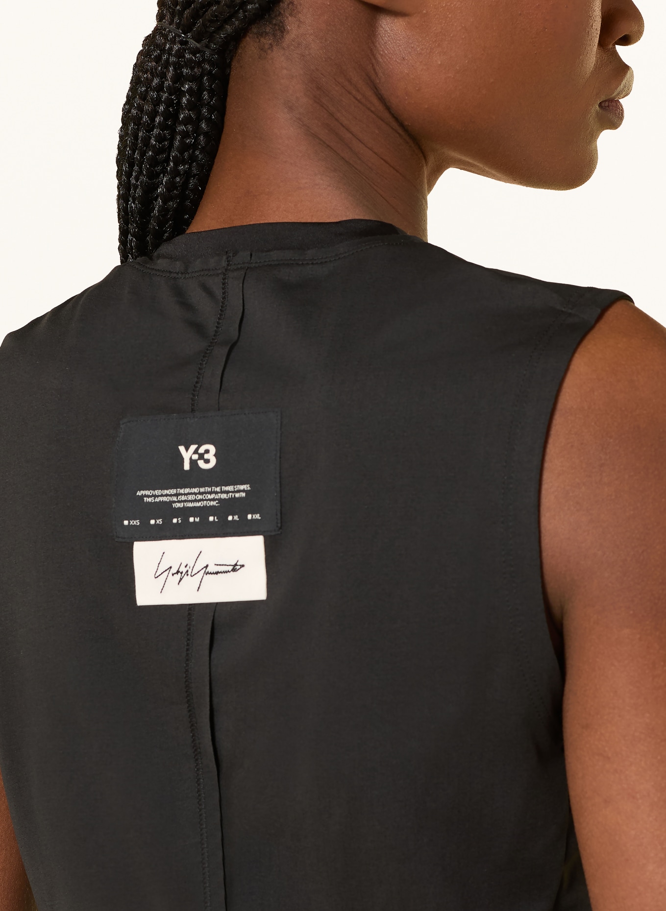 Y-3 Lauftop: SCHWARZ