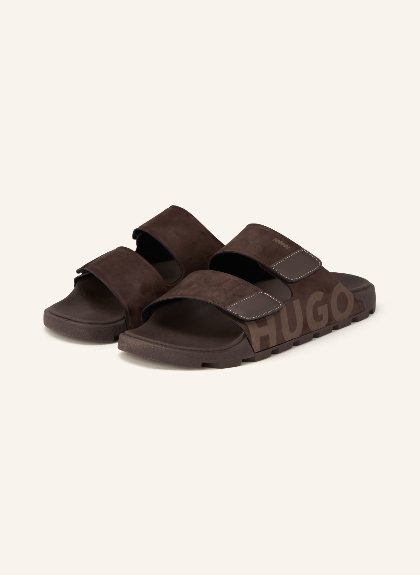 HUGO Pantoletten EVANDER: DUNKELBRAUN