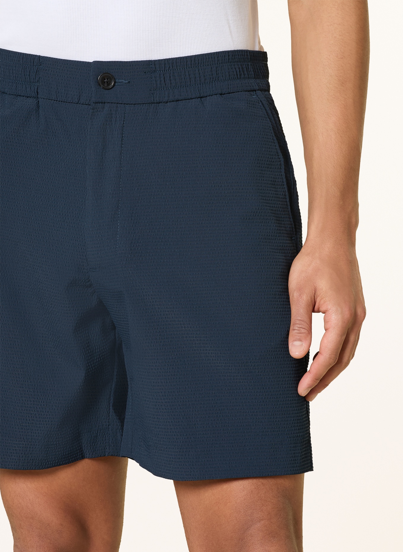 Calvin Klein Szorty chino o prostym kroju: GRANATOWY