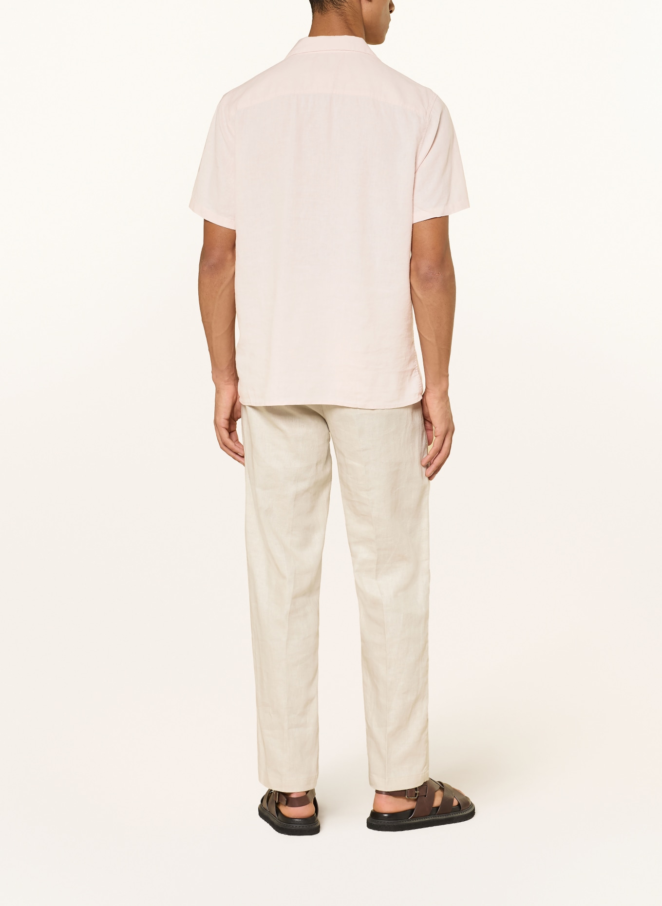 Calvin Klein Chemise Resort Classic Fit en lin: ROSE CLAIR