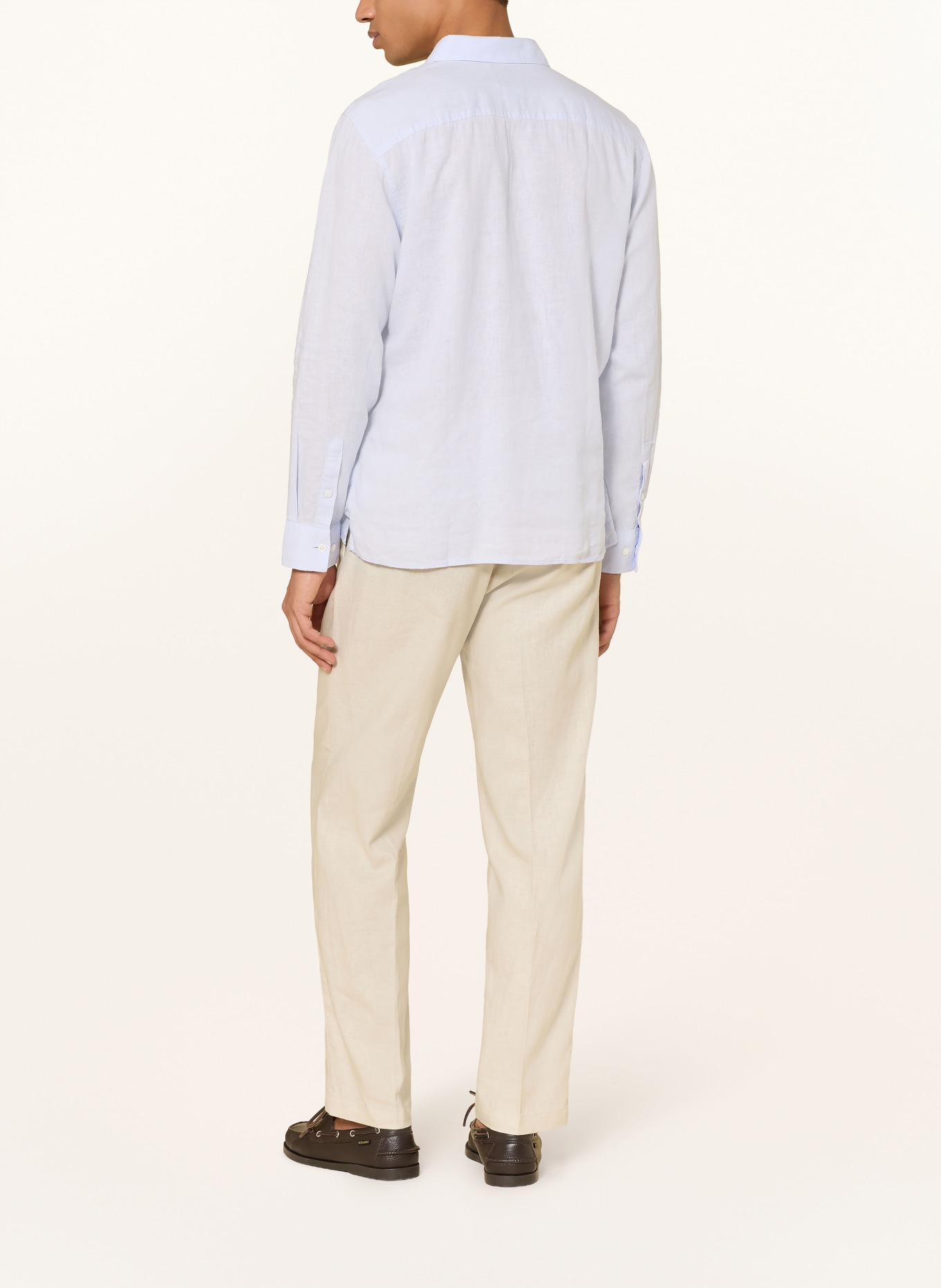 Calvin Klein Hemd Classic Fit mit Leinen: HELLBLAU