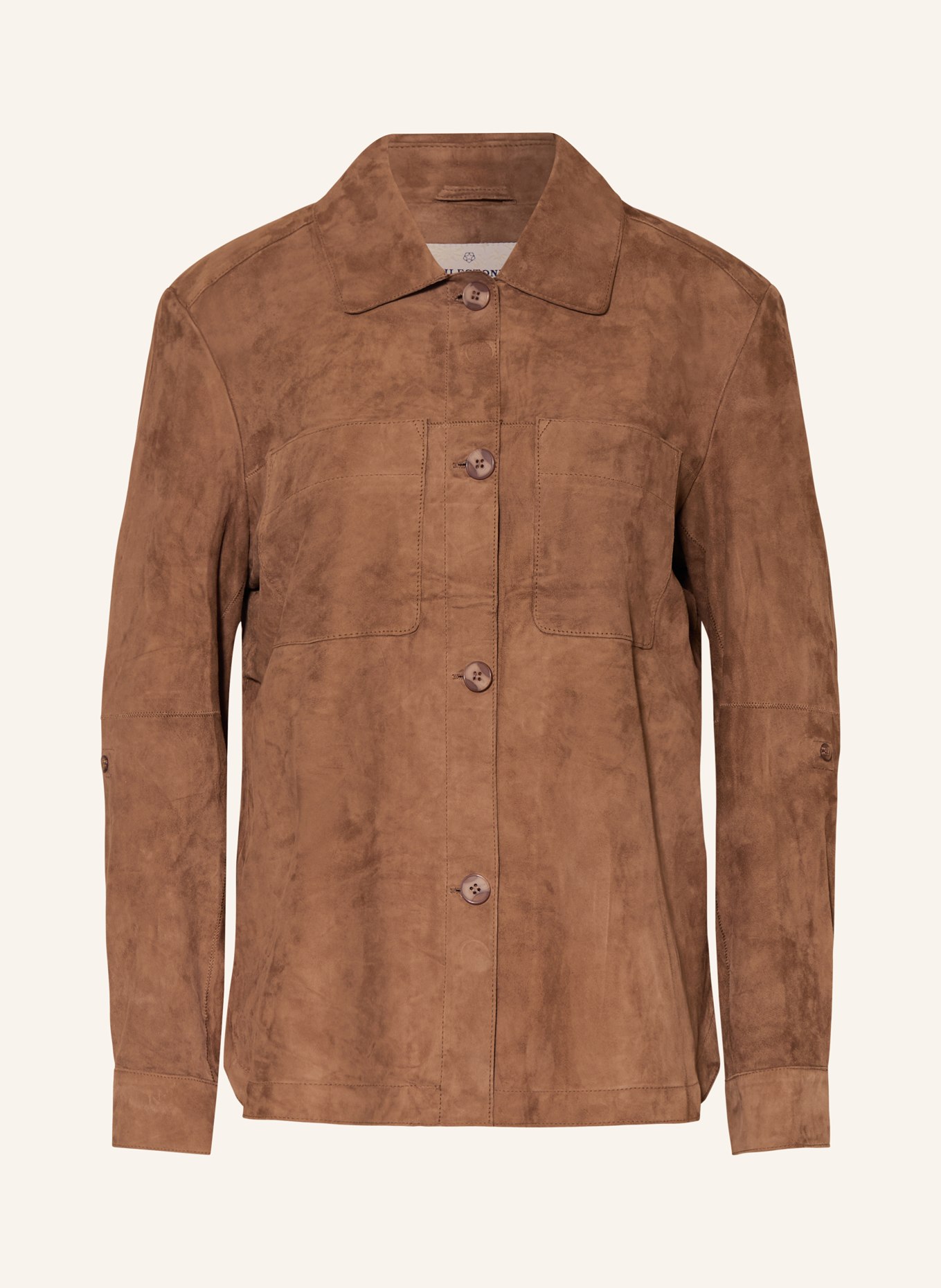 MILESTONE Leder-Overjacket MSVICKI: COGNAC