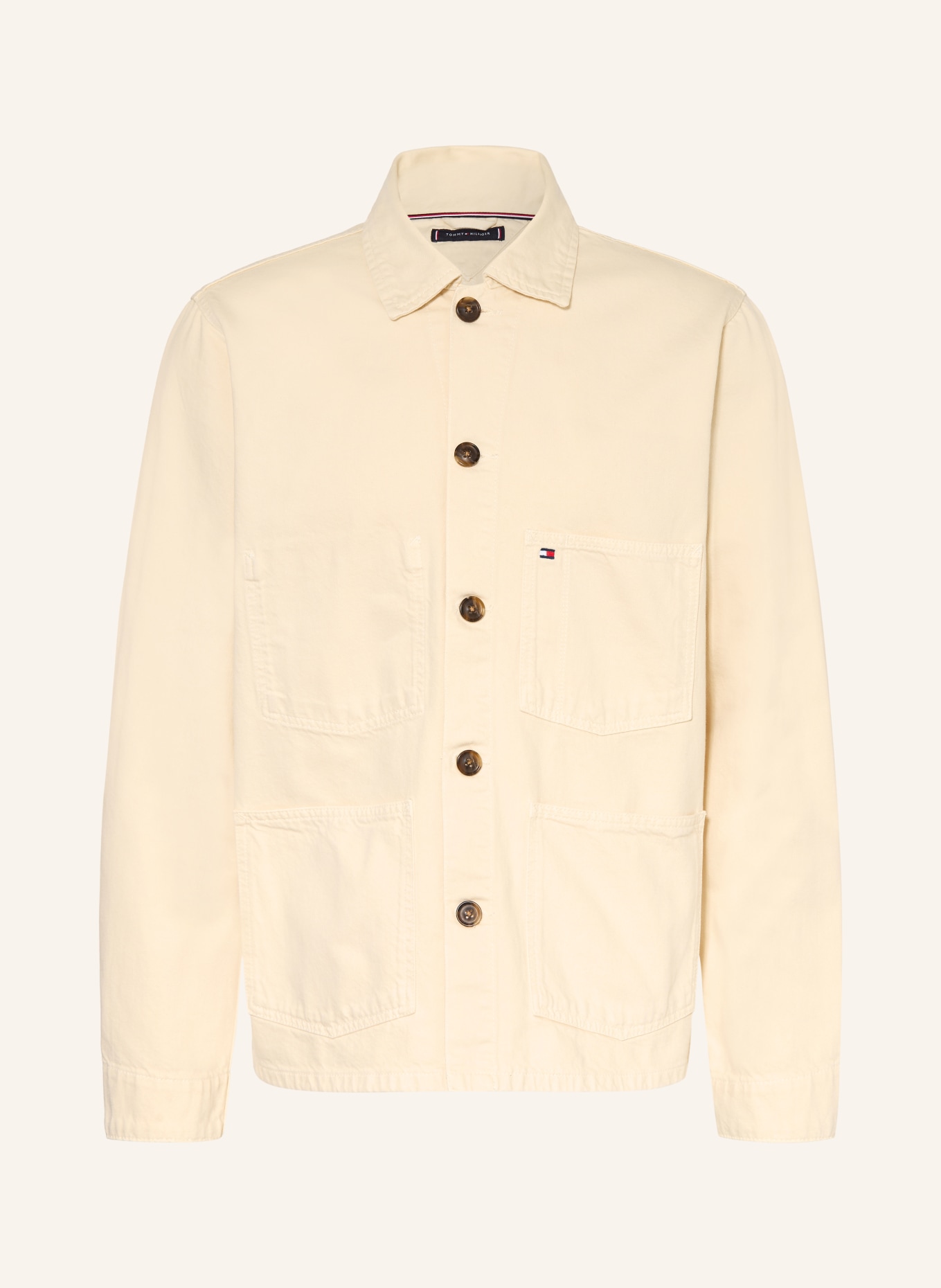 TOMMY HILFIGER Džínová bunda: BÉŽOVÁ