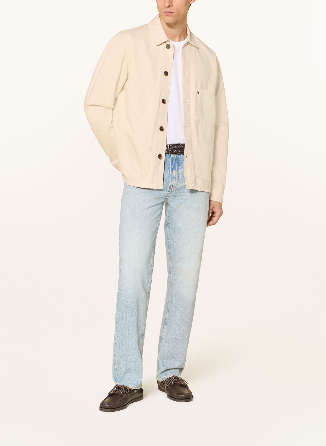 TOMMY HILFIGER Džínová bunda: BÉŽOVÁ