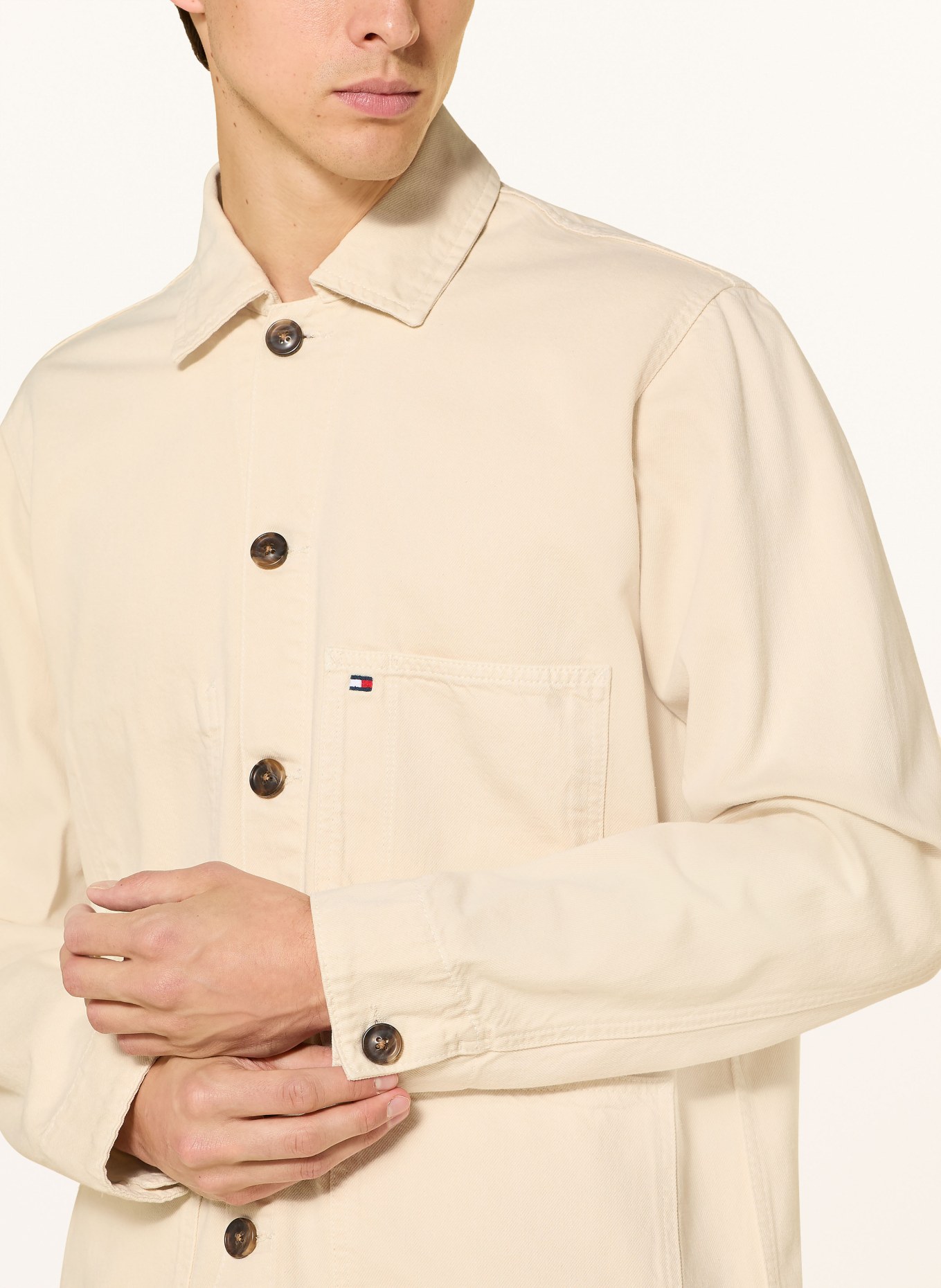 TOMMY HILFIGER Džínová bunda: BÉŽOVÁ