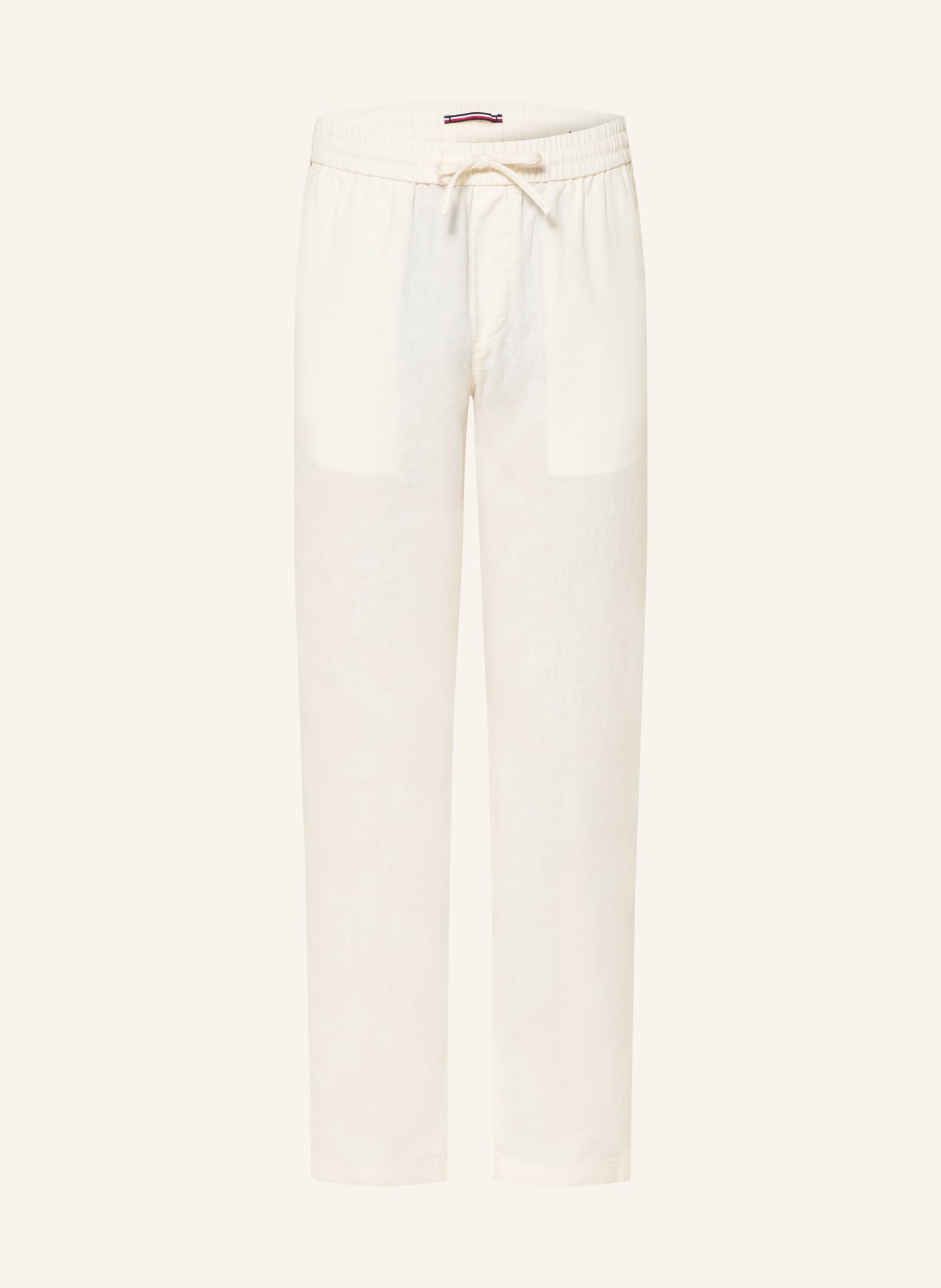 TOMMY HILFIGER Leinenhose HARLEM Regular Tapered Fit: CREME