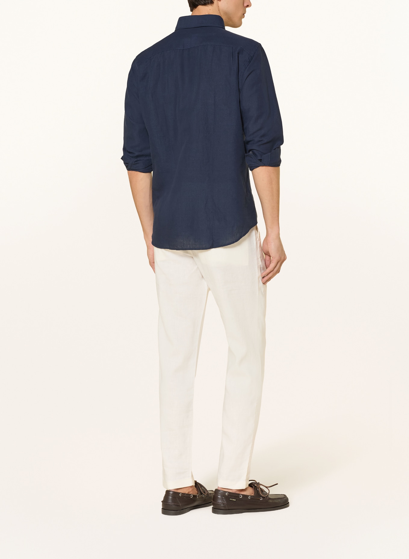 TOMMY HILFIGER Leinenhose HARLEM Regular Tapered Fit: CREME