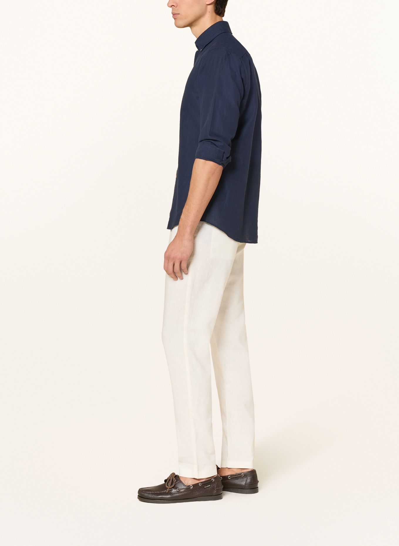 TOMMY HILFIGER Leinenhose HARLEM Regular Tapered Fit: CREME