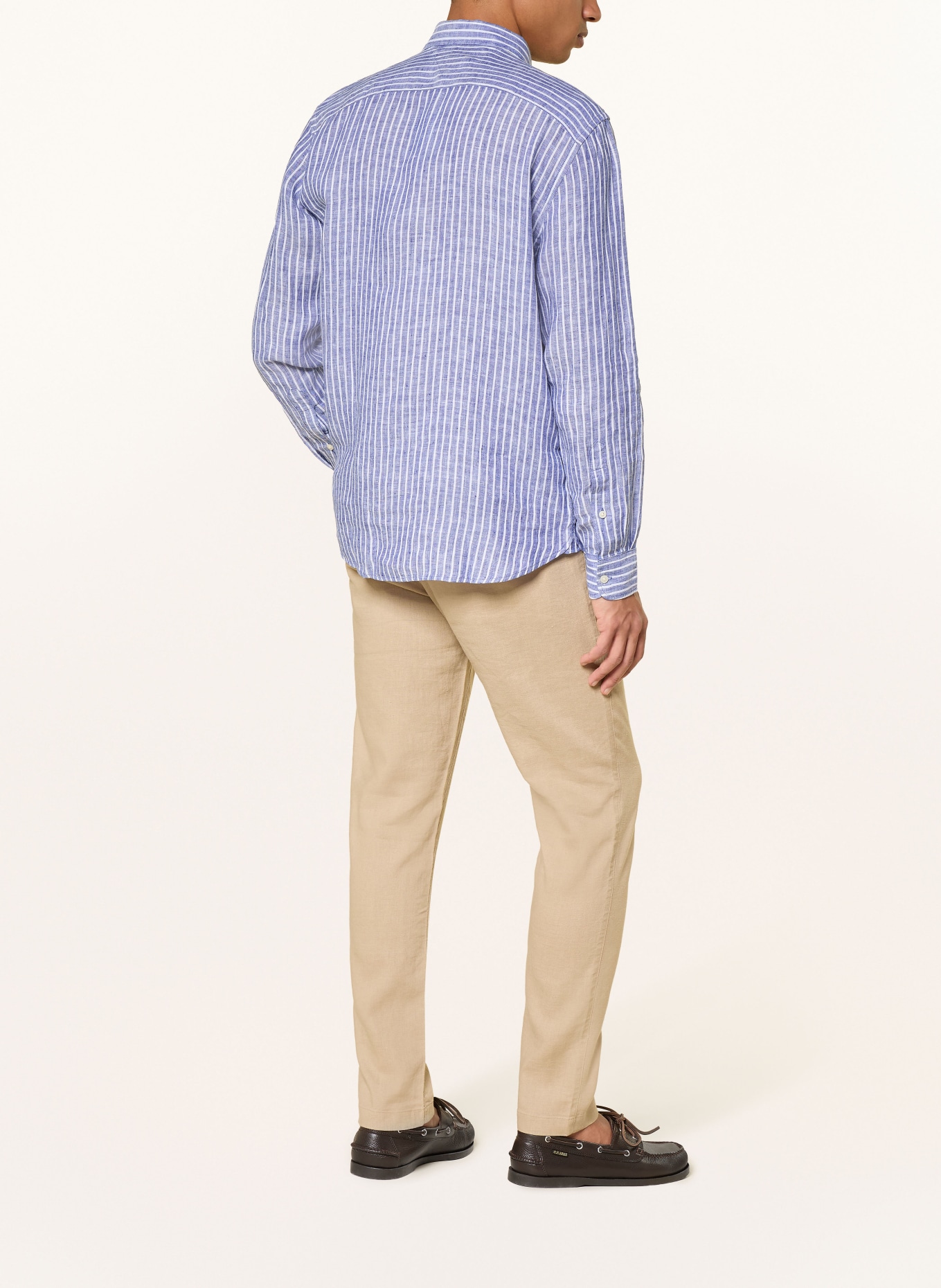 TOMMY HILFIGER HARLEM linen pants, regular tapered fit: LIGHT BROWN