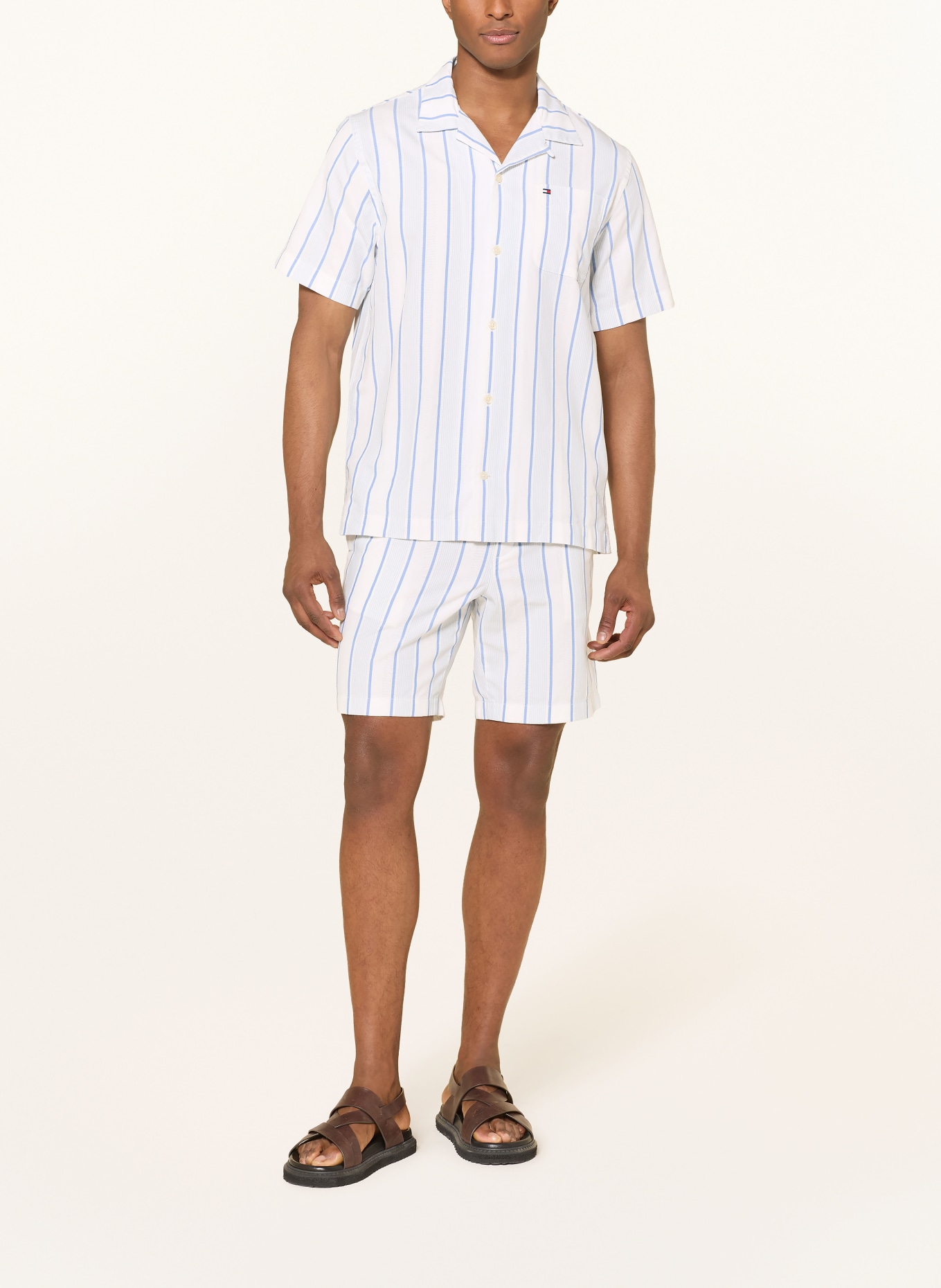 TOMMY HILFIGER Hemd Regular Fit: BLAU / HELLBLAU / WEISS