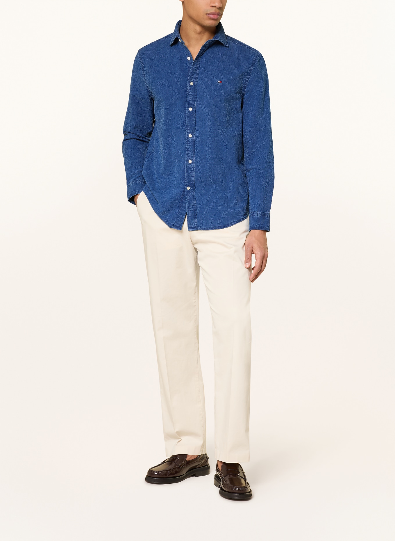 TOMMY HILFIGER Hemd Regular Fit: BLAU