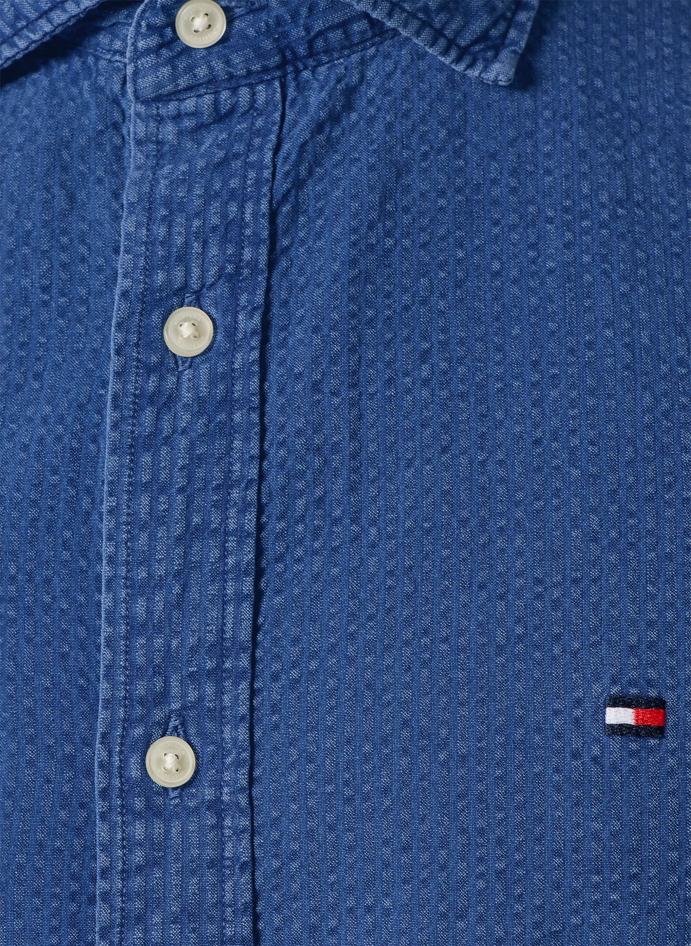 TOMMY HILFIGER Hemd Regular Fit: BLAU