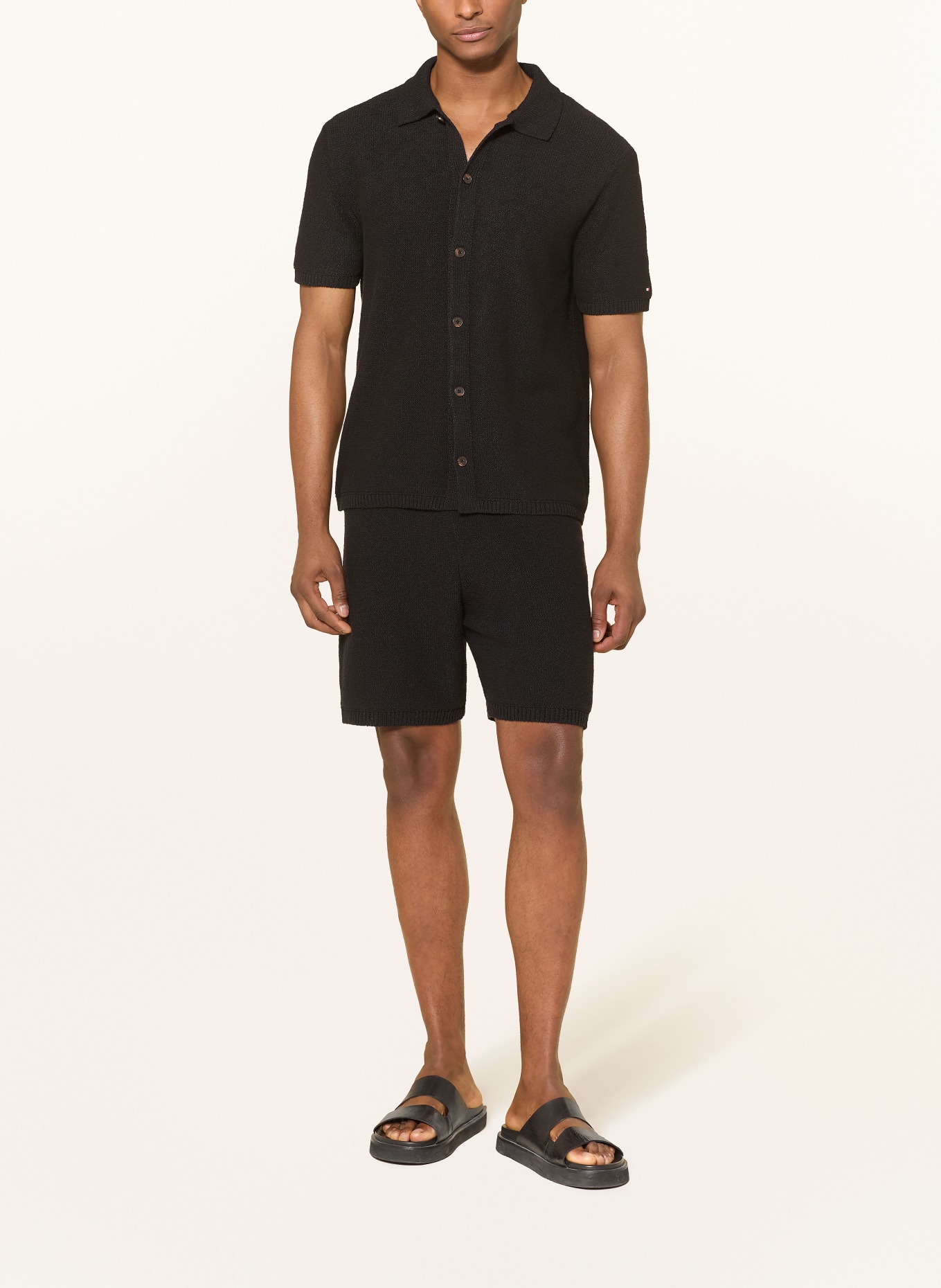 TOMMY HILFIGER Strickshorts: SCHWARZ