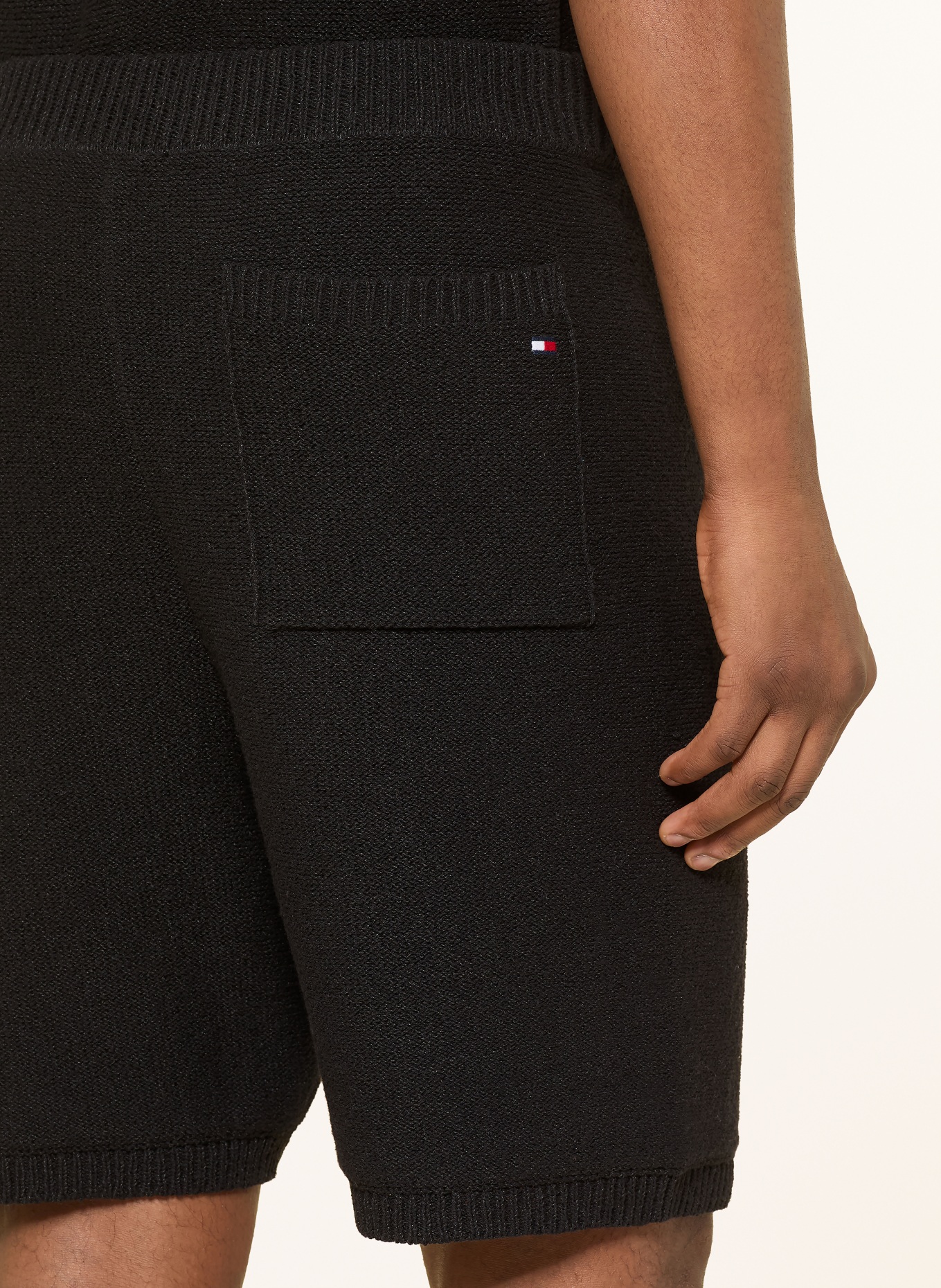 TOMMY HILFIGER Strickshorts: SCHWARZ