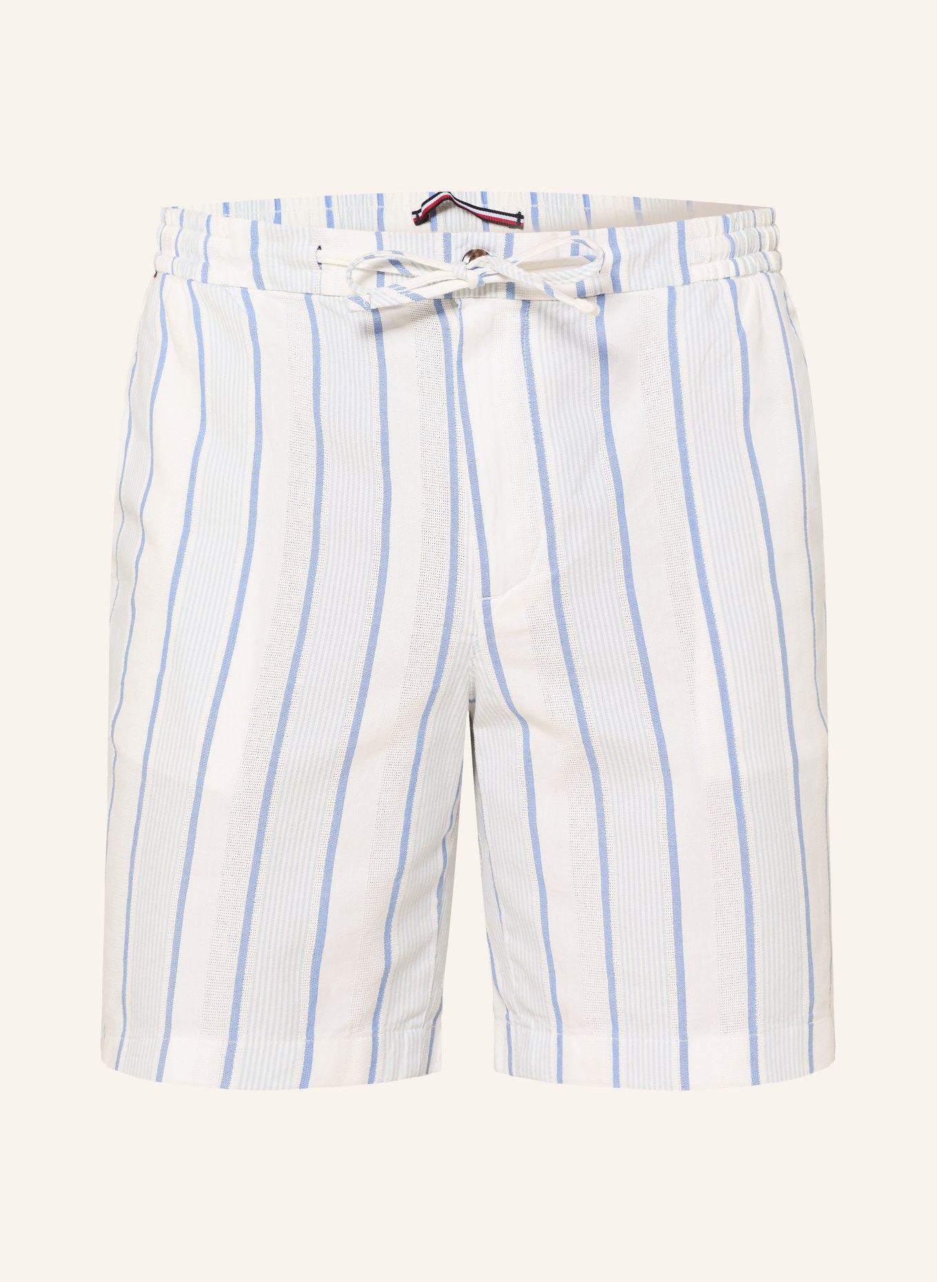 TOMMY HILFIGER Shorts: WEISS / TÜRKIS / BLAU